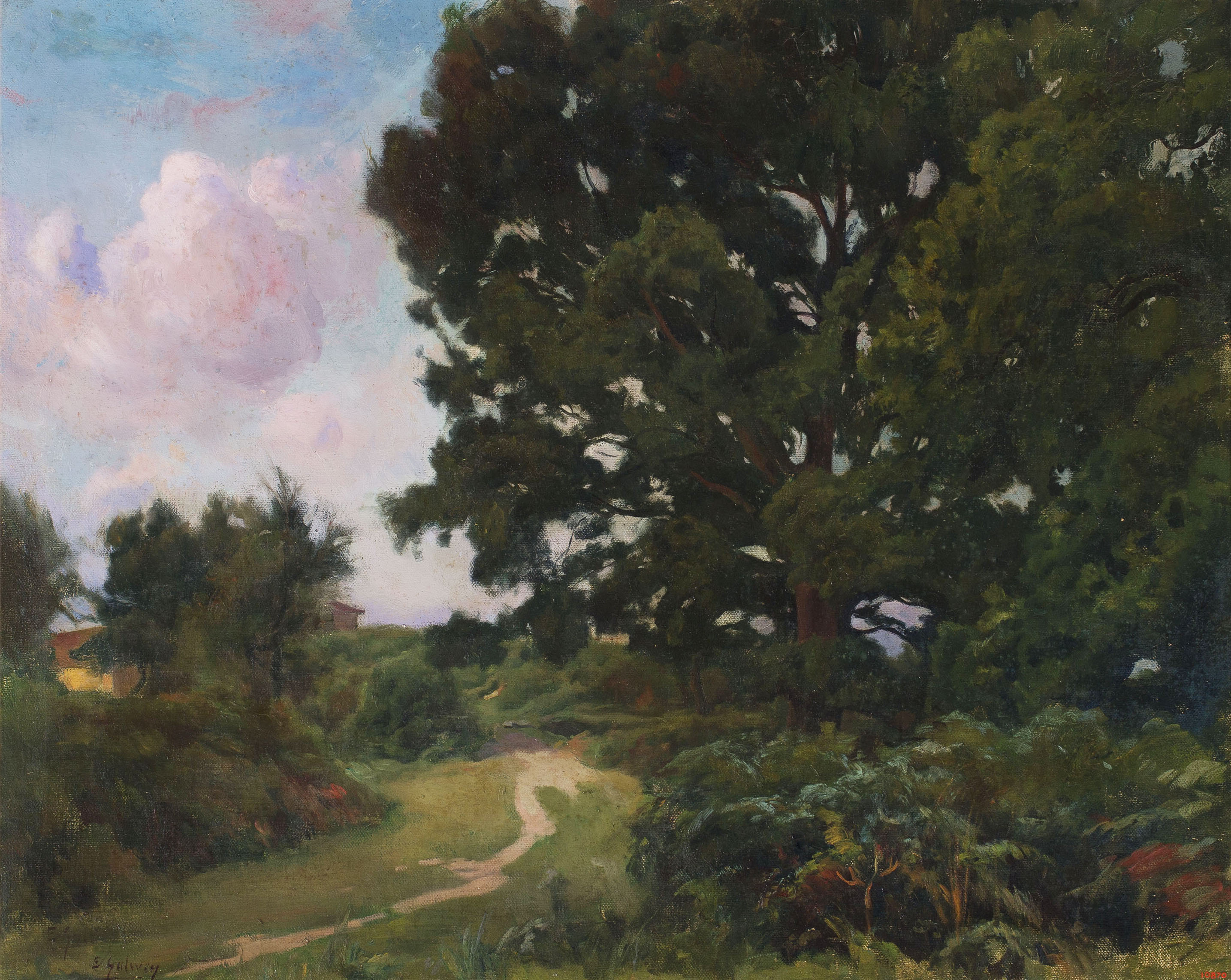 image for: Enric Galwey - Capvespre en una pineda - 1896