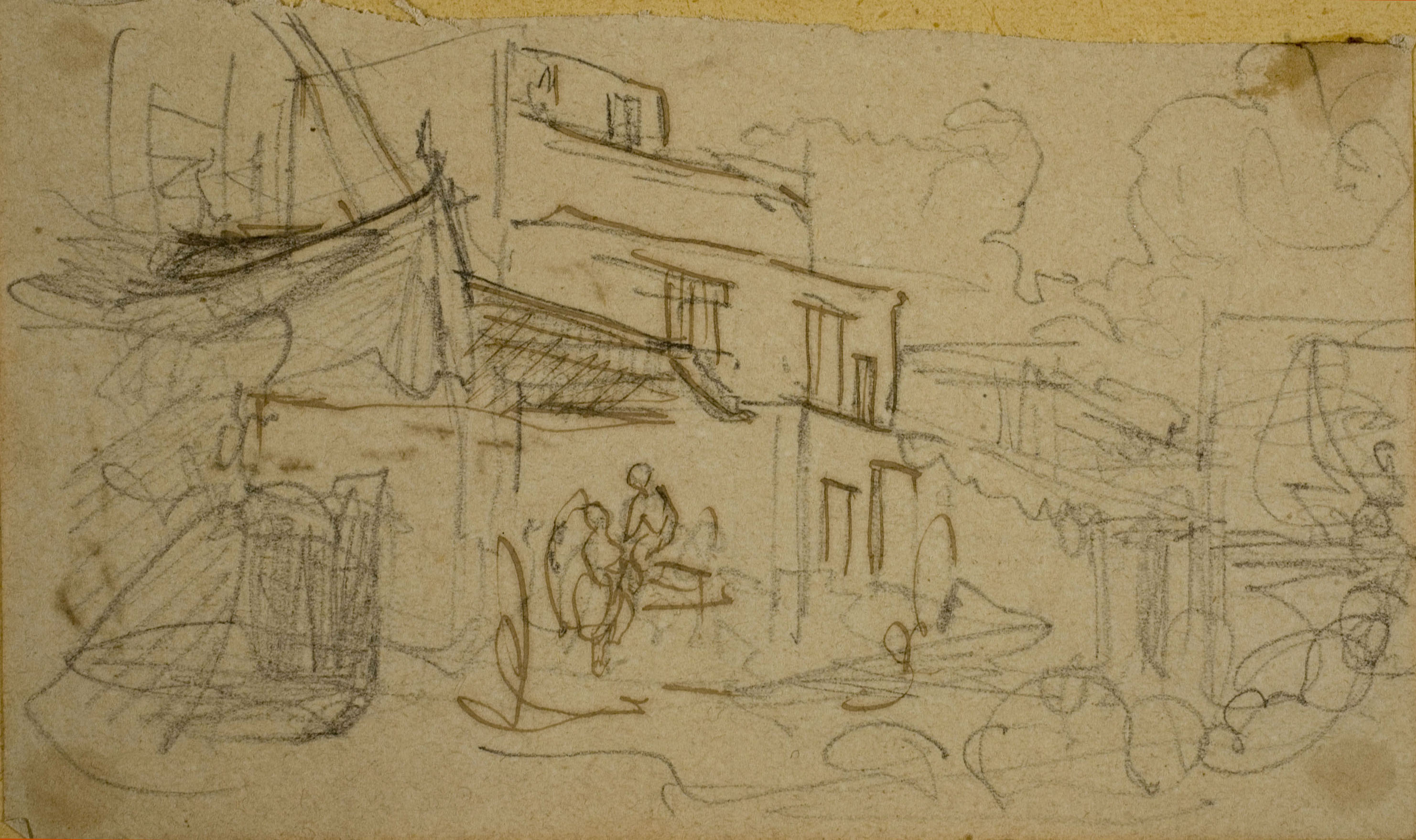 image for: Ramon Martí i Alsina - Croquis per al quadre d&#039;«El Bornet» - Cap a 1866-1870