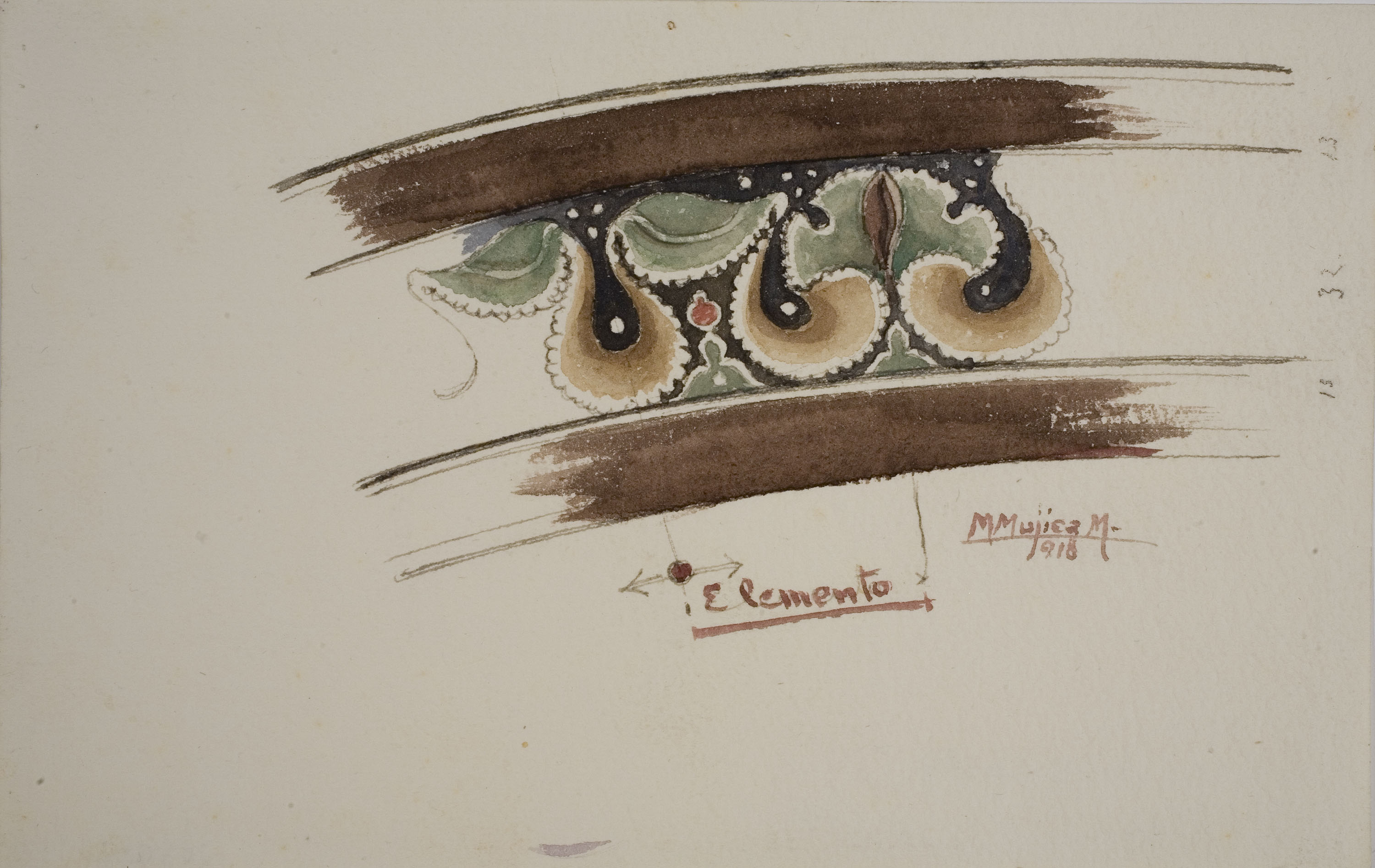 image for: Lluís Domènech i Montaner - Còpia de les pintures de Sixena: Sanefa - 1918