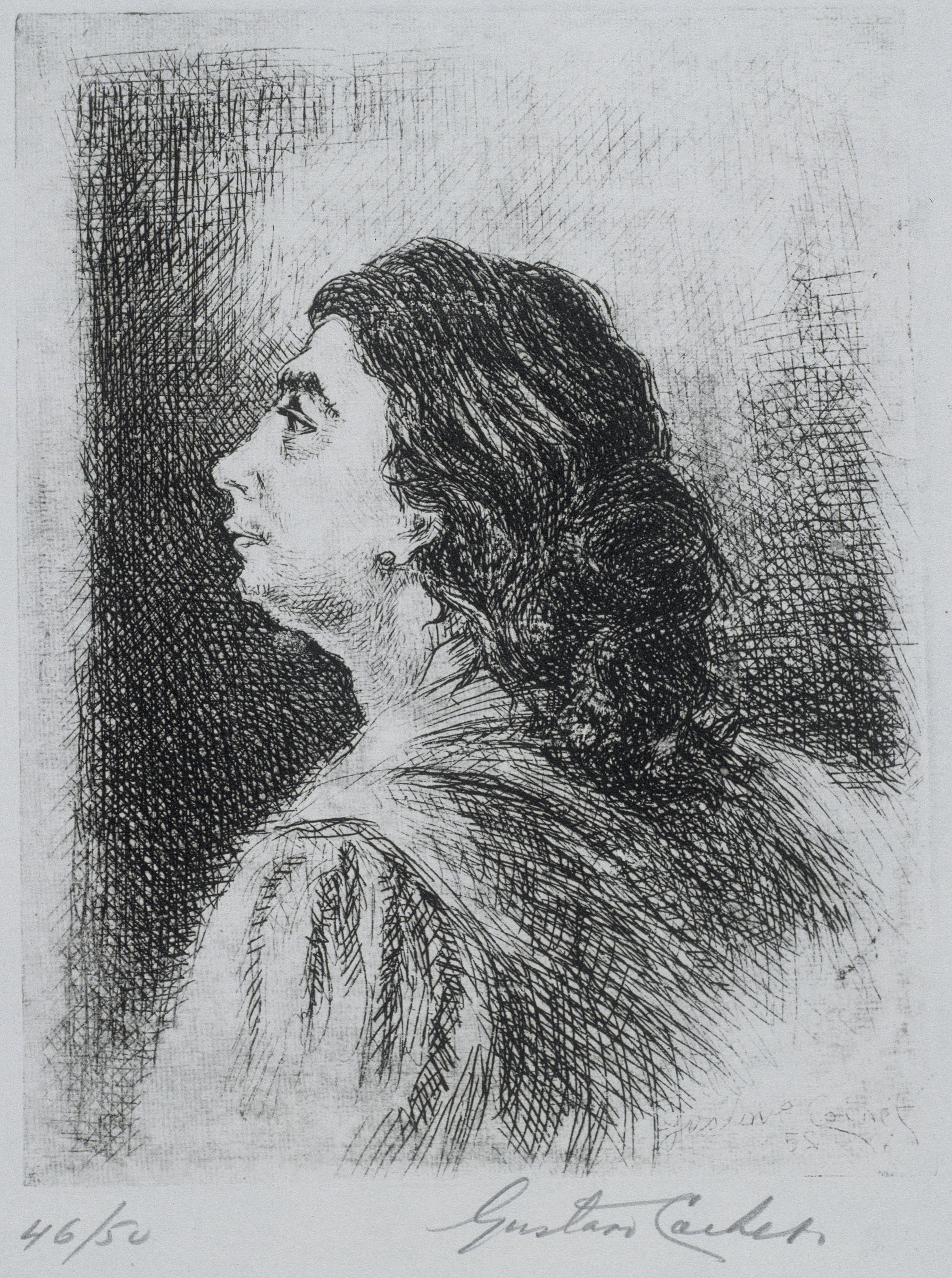 image for: Gustavo Cochet - Bust masculí de perfil - 1952
