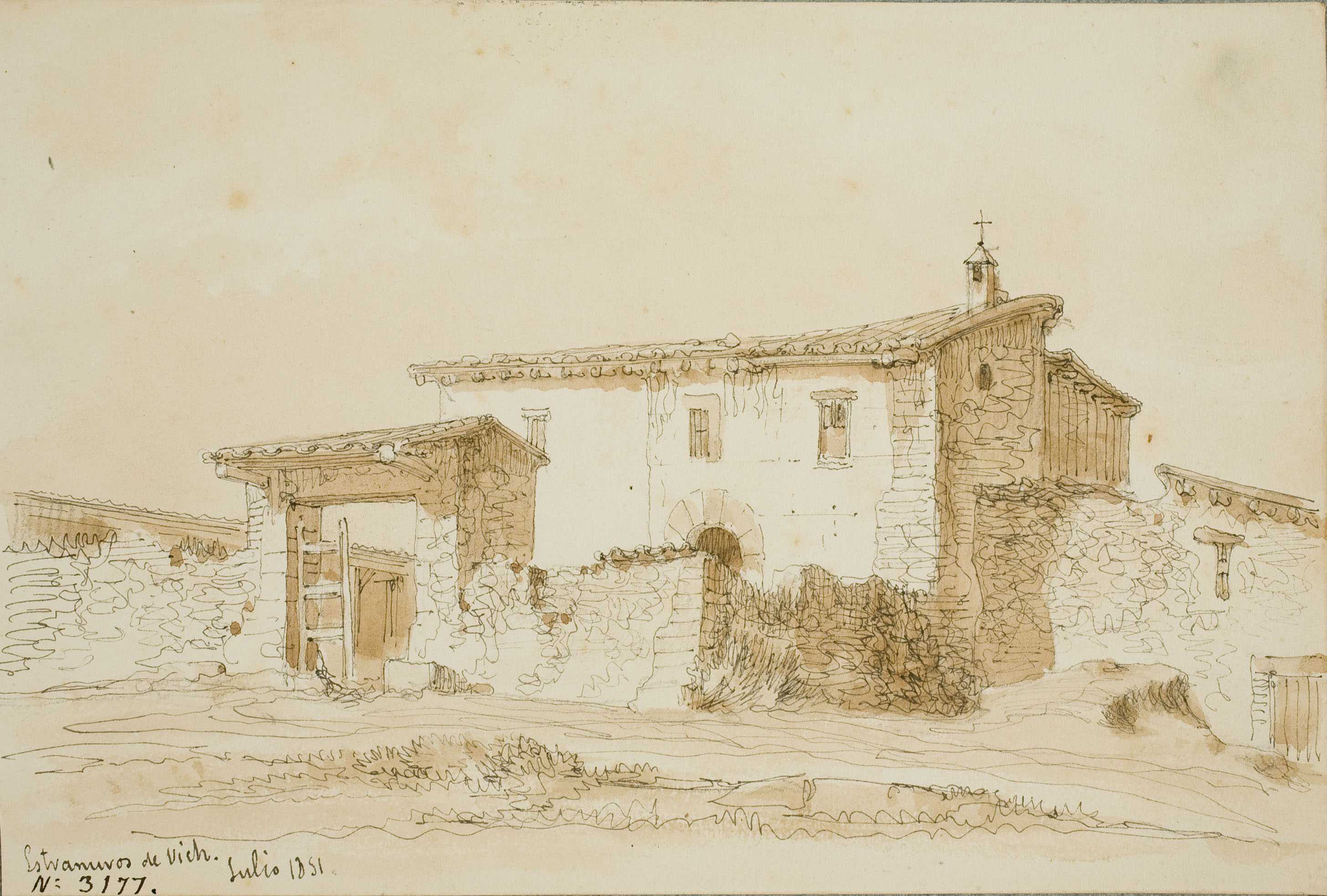 image for: Lluís Rigalt - Estramuros de Vich - Juliol de 1851