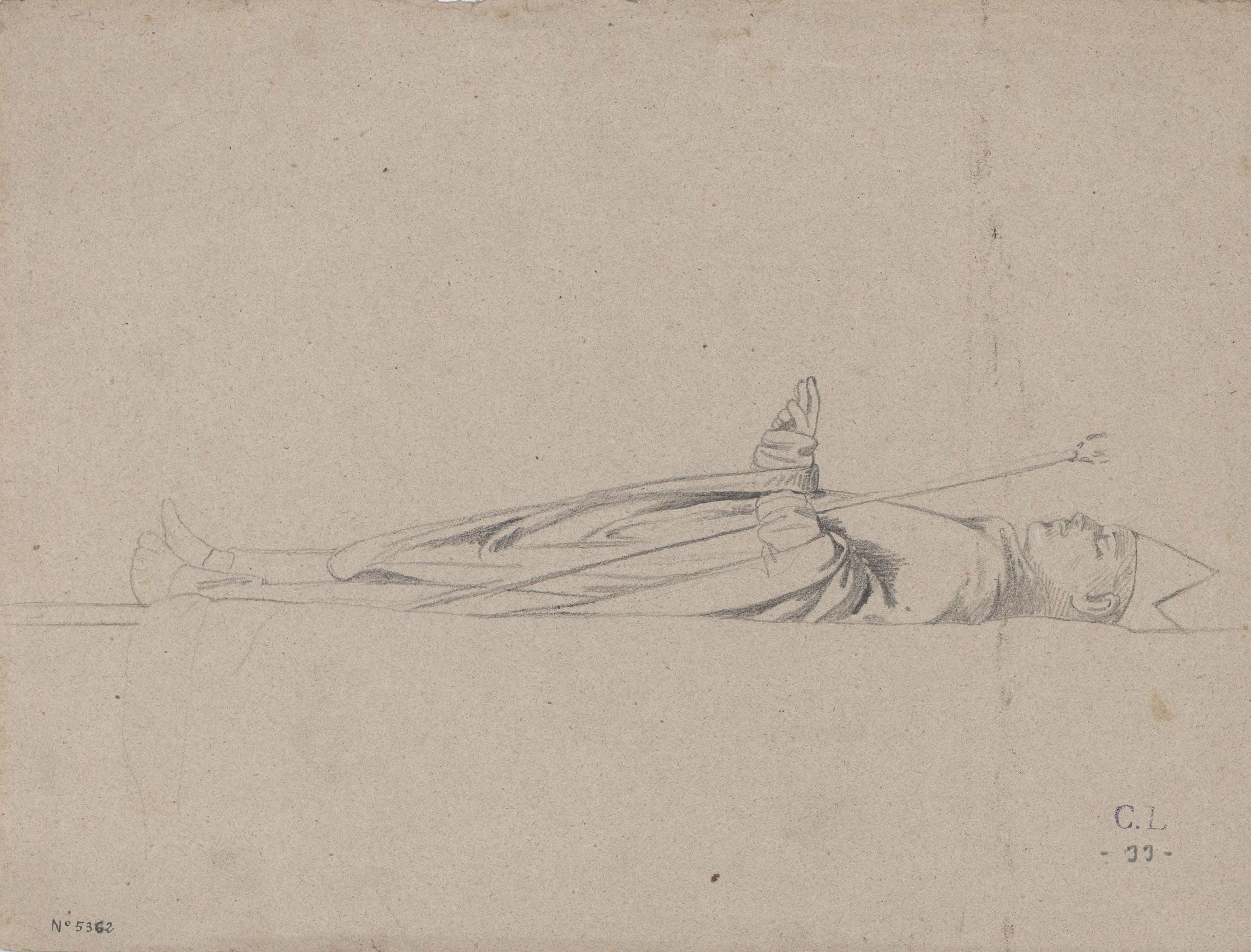 image for: Claudi Lorenzale - Escultura de bisbe jacent - Cap a 1850-1870