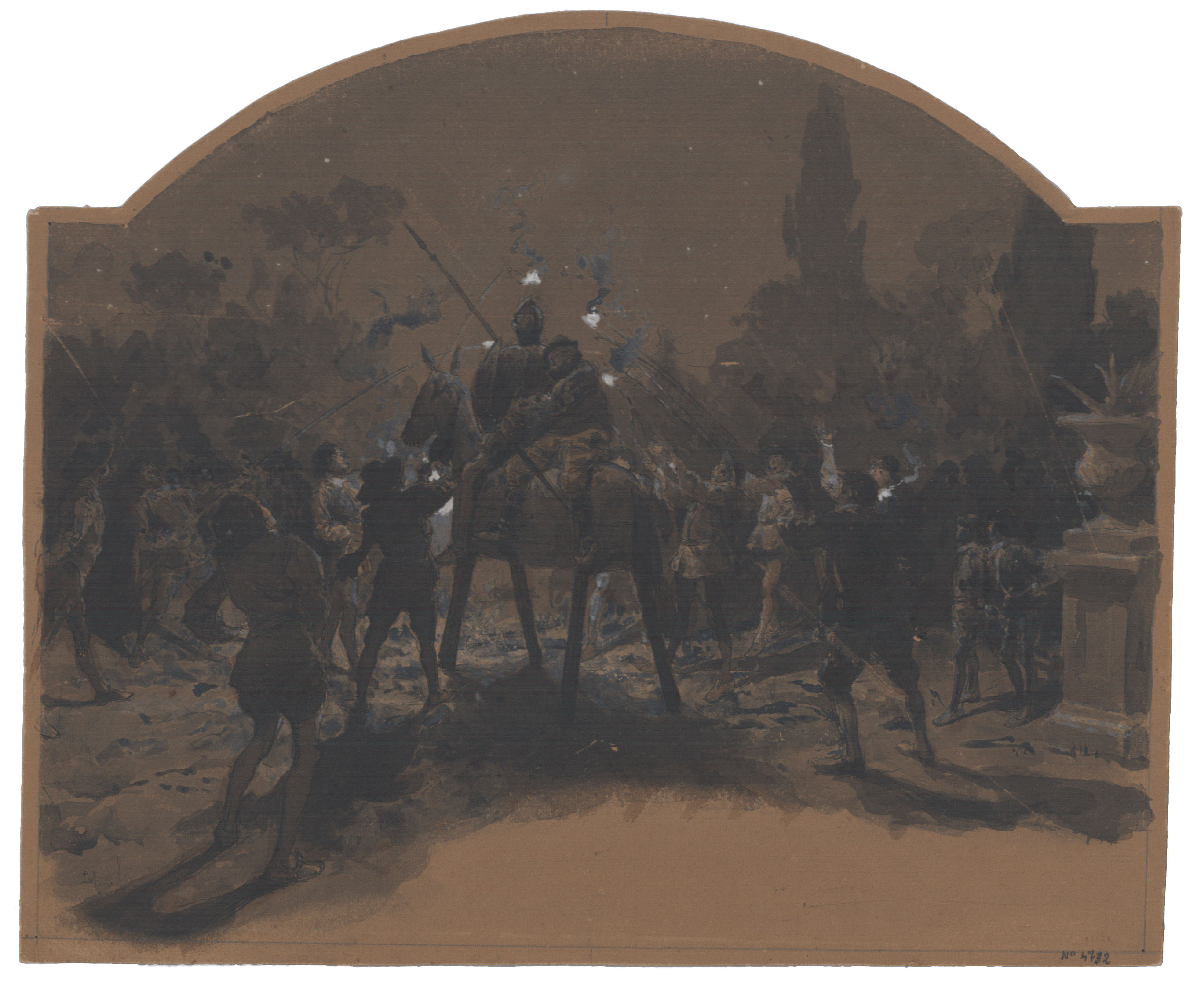 image for: Josep Lluís Pellicer - Escena del Quixot - Cap a 1883