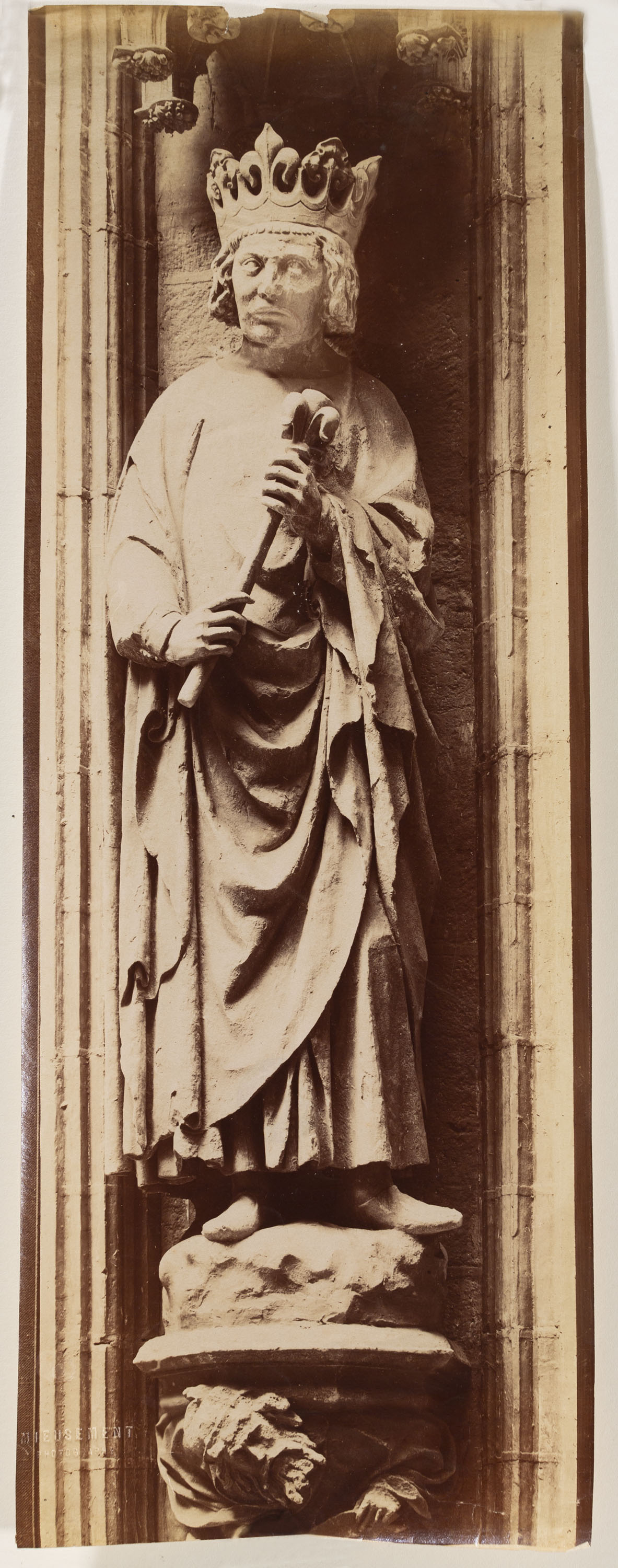 image for: Séraphin-Médéric Mieusement - Escultura representant un monarca francès - Cap a 1886-1891