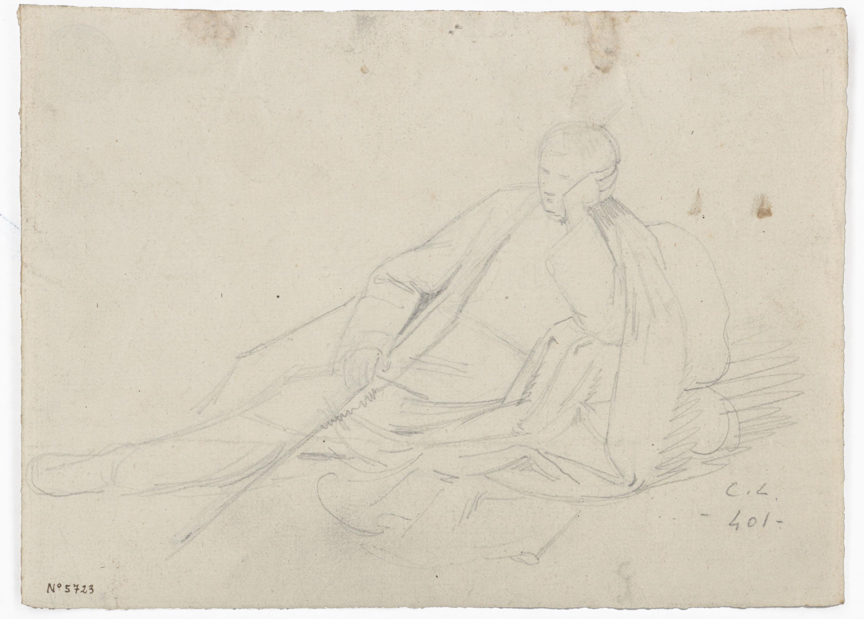 image for: Claudi Lorenzale - Home ajagut (anvers) / Home ajagut (revers) - Cap a 1850-1870