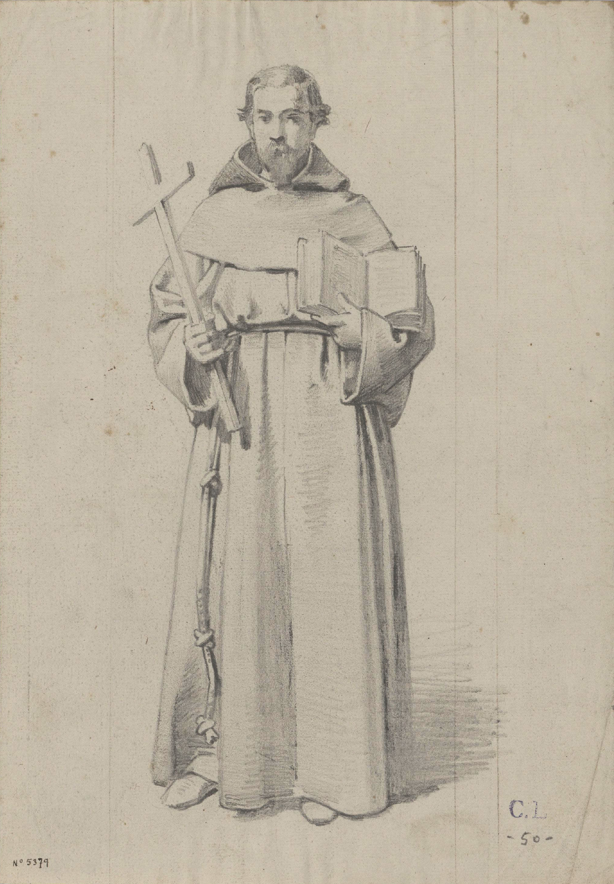 image for: Claudi Lorenzale - Frare franciscà - Cap a 1850-1870