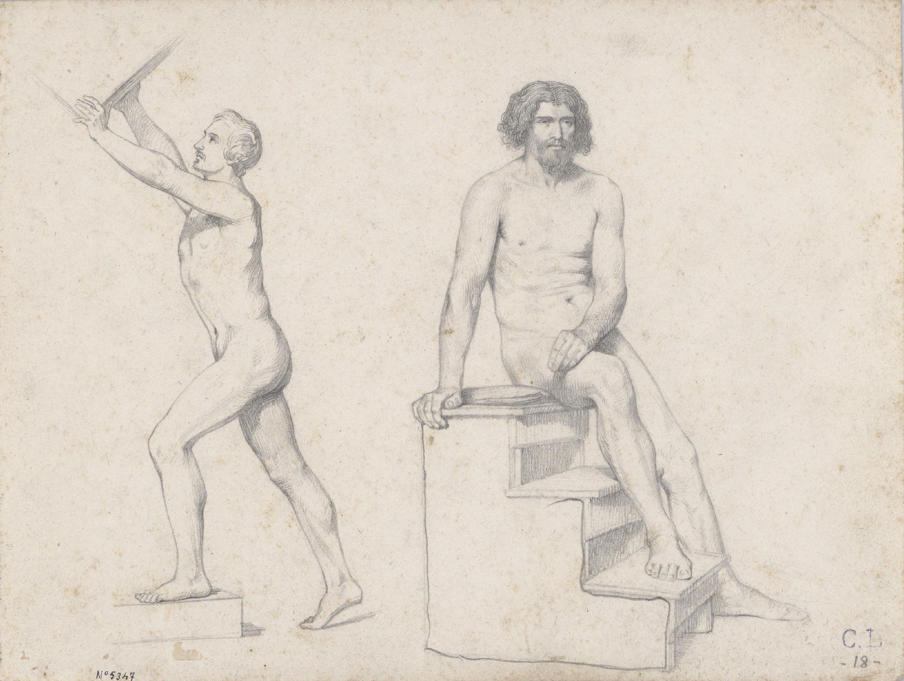 image for: Claudi Lorenzale - Estudis d&#039;acadèmies masculines - Cap a 1850-1860