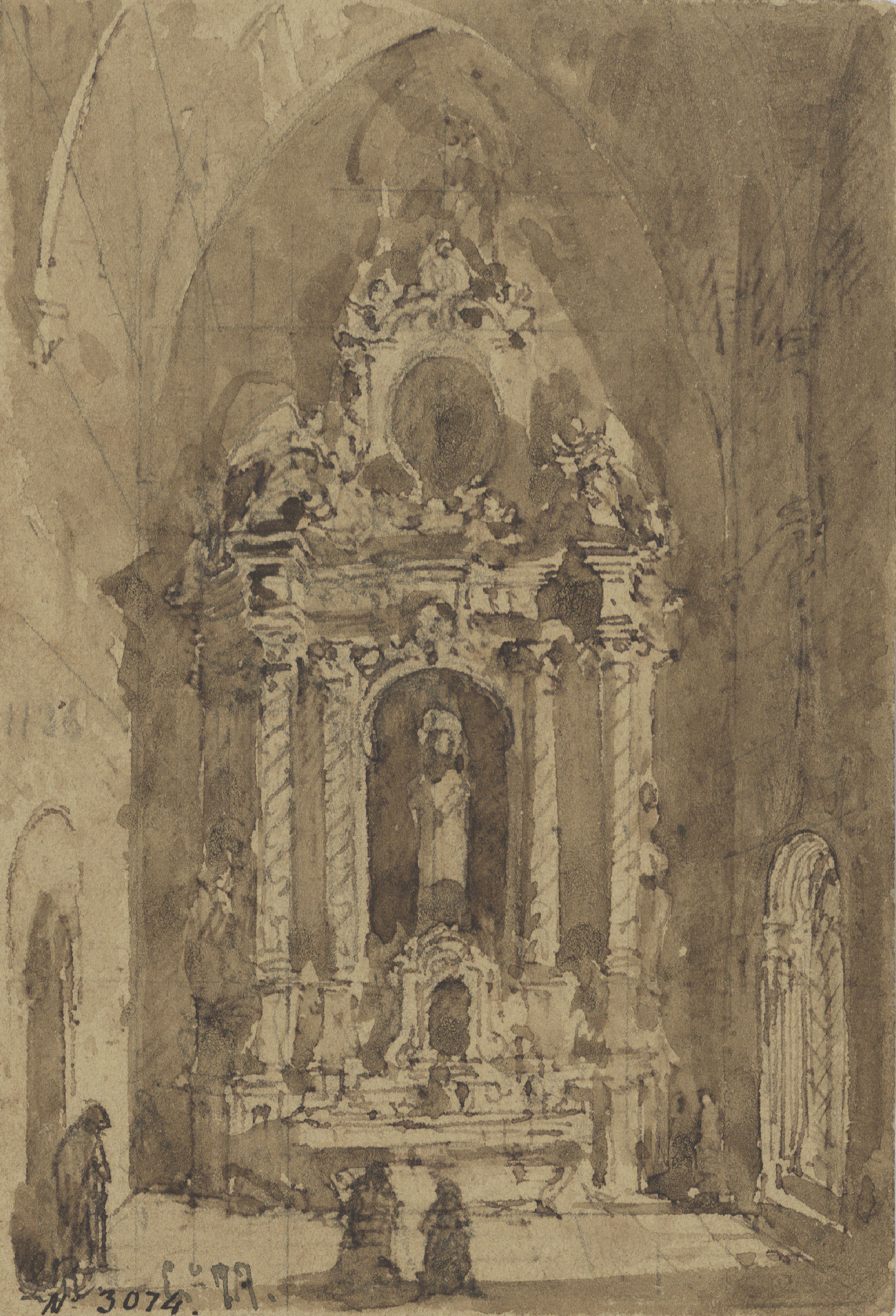 image for: Lluís Rigalt - Interior d&#039;una capella - Gener de 1877