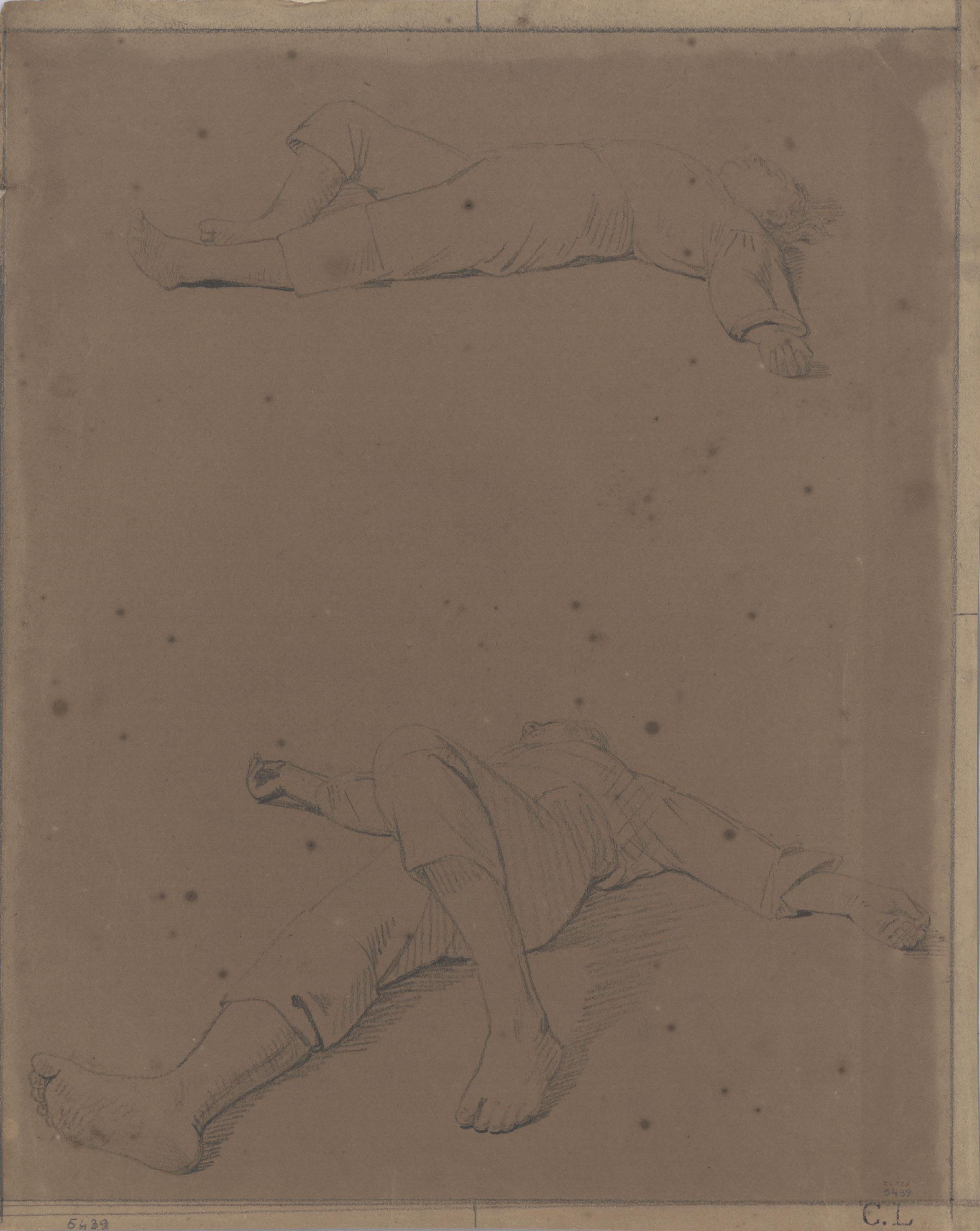 image for: Claudi Lorenzale - Estudis acadèmics de noi per al quadre «Otger Cathaló» - Cap a 1855