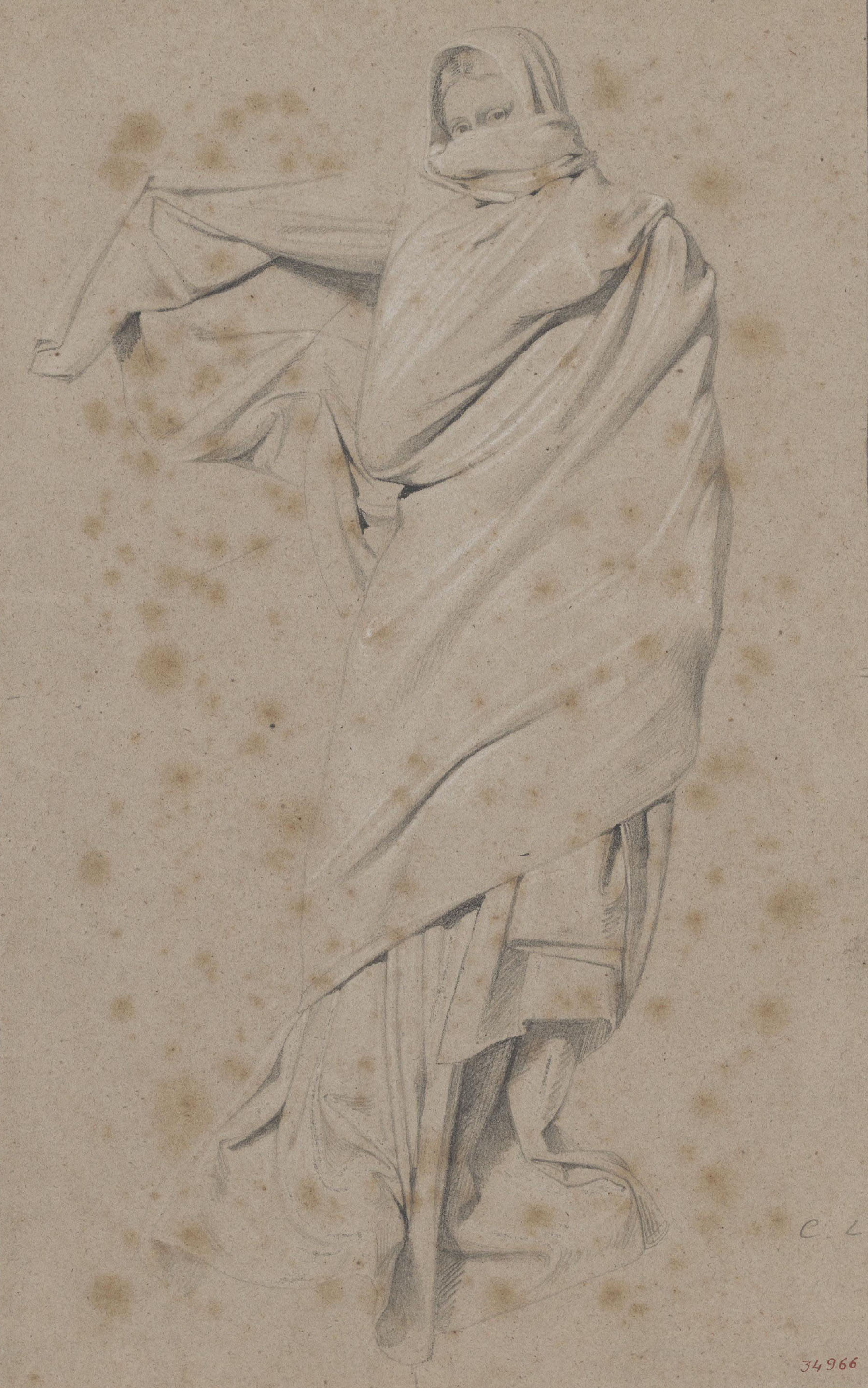 image for: Claudi Lorenzale - Estudi de l&#039;Al·legoria de l&#039;Hivern per al quadre del mateix nom - Cap a 1857