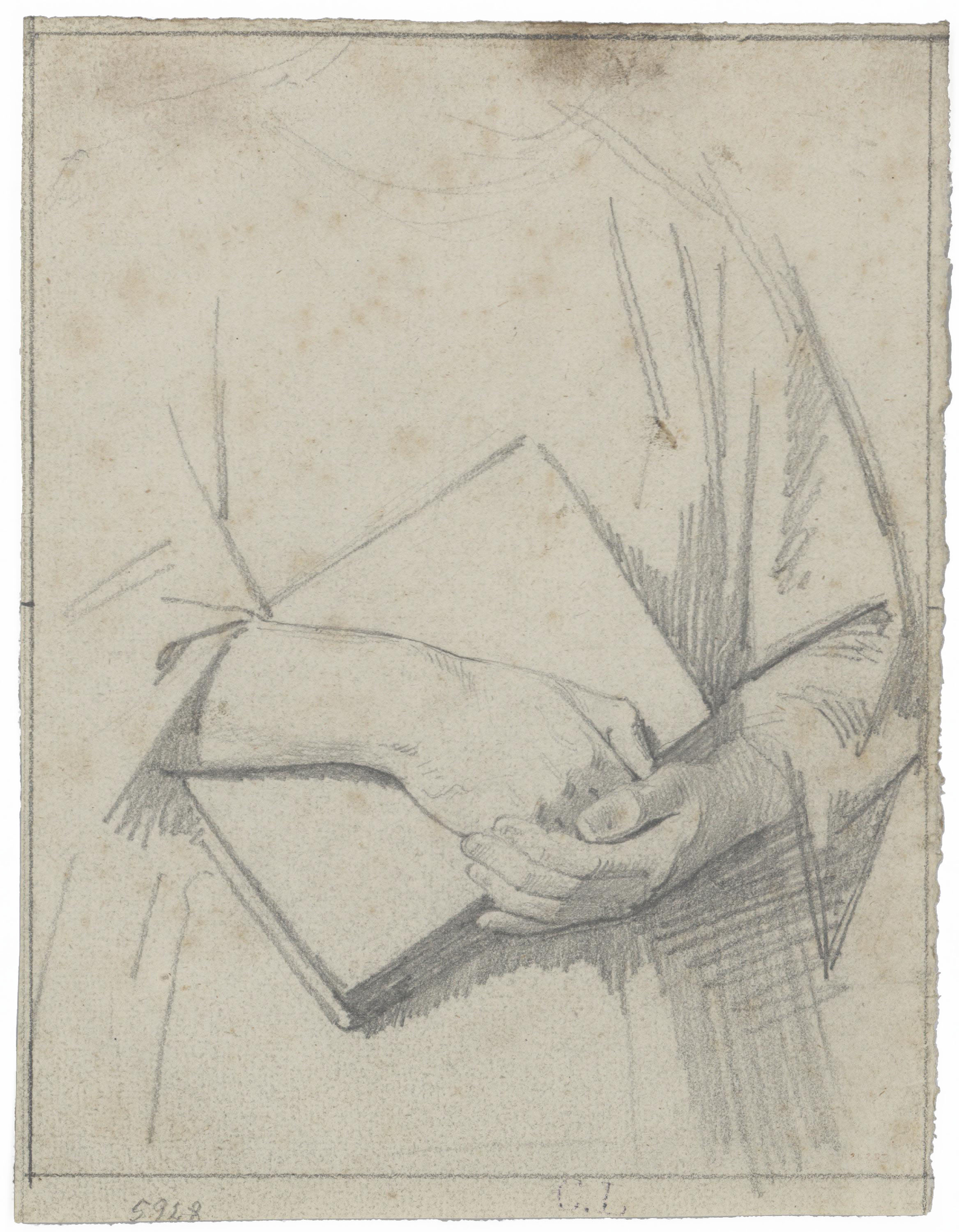 image for: Claudi Lorenzale - Figura amb llibre a les seves mans - Cap a 1850-1870