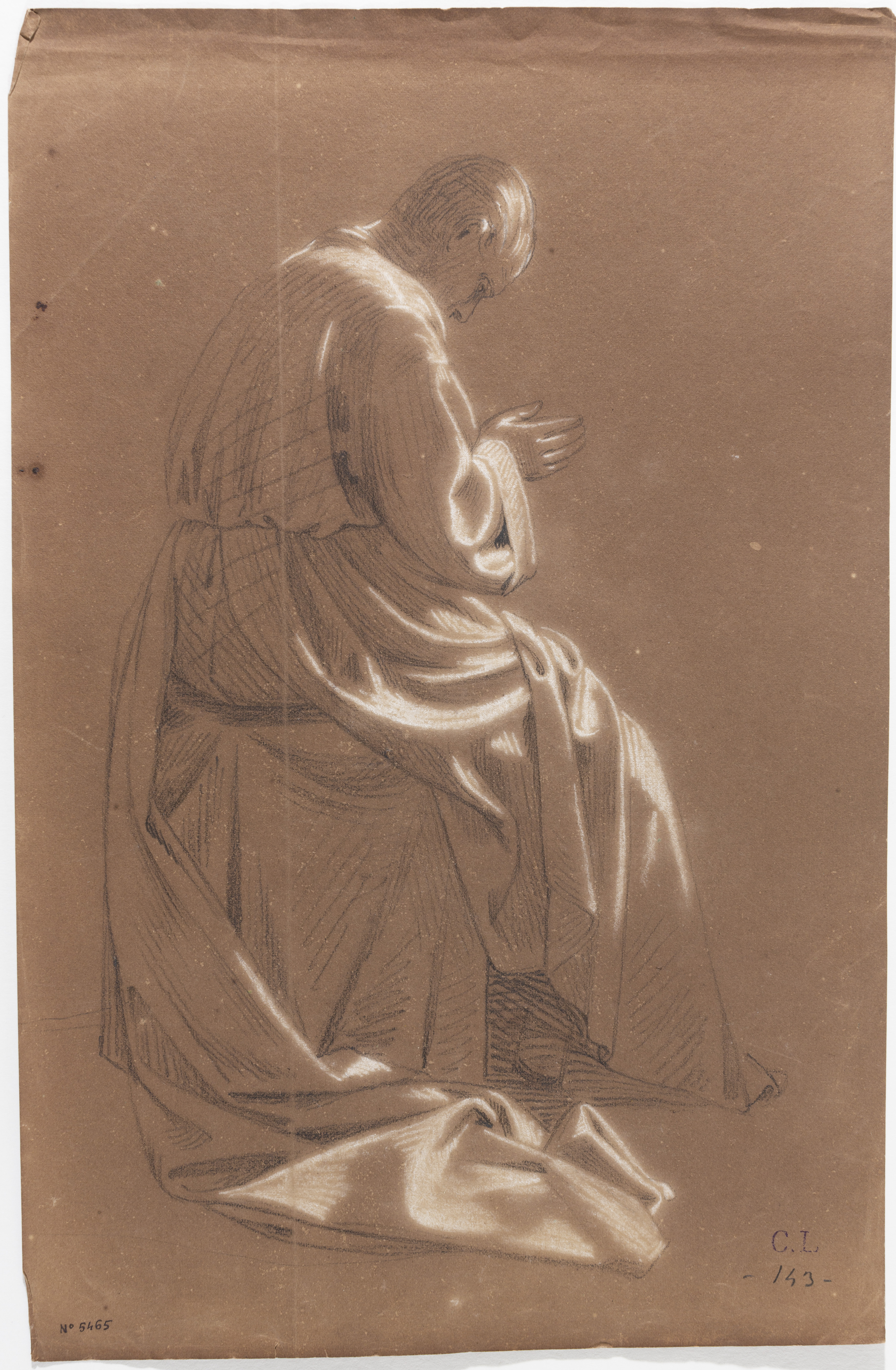 image for: Claudi Lorenzale - Home en actitud pietosa - Cap a 1850-1870