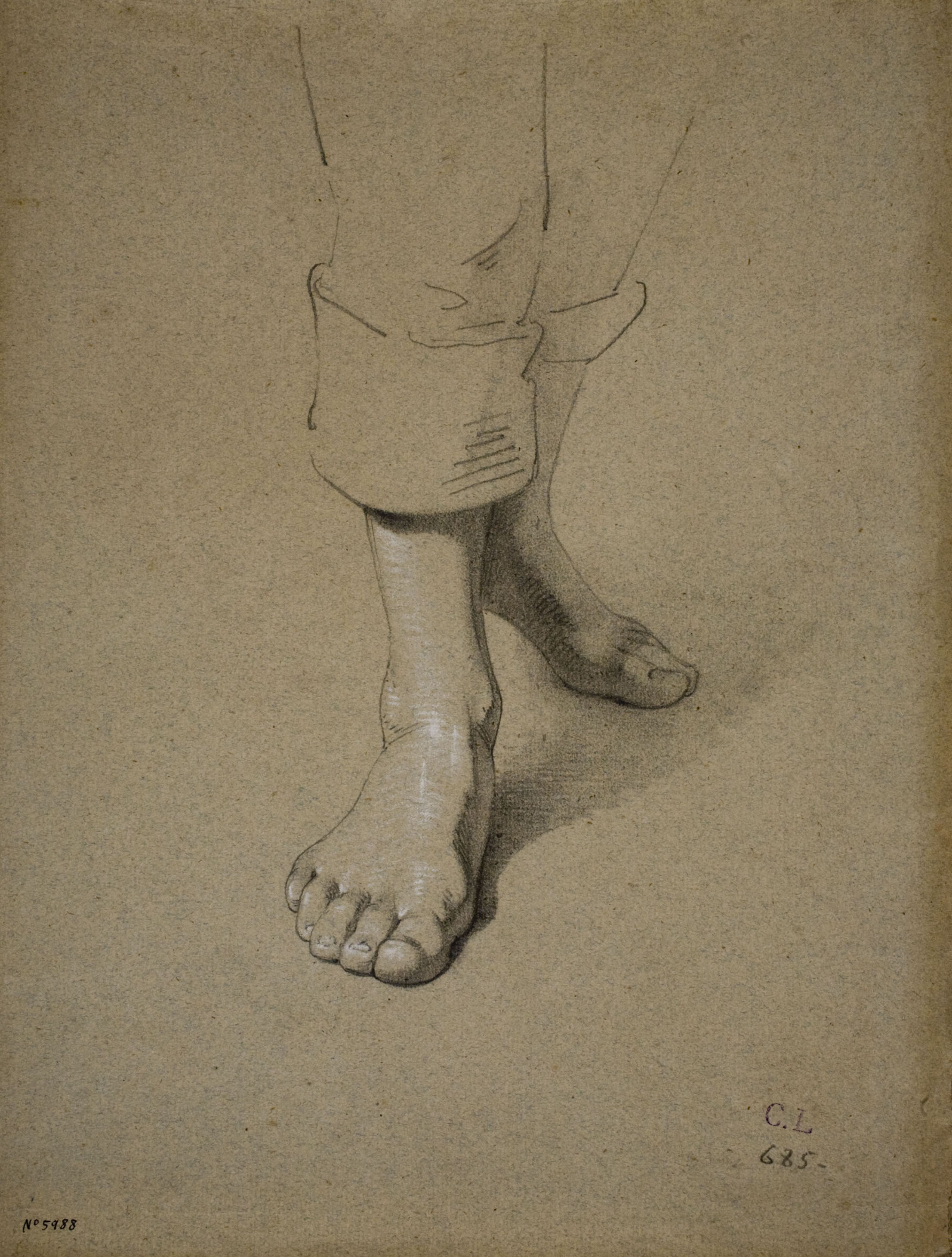 image for: Claudi Lorenzale - Estudi de peus - Cap a 1850-1870