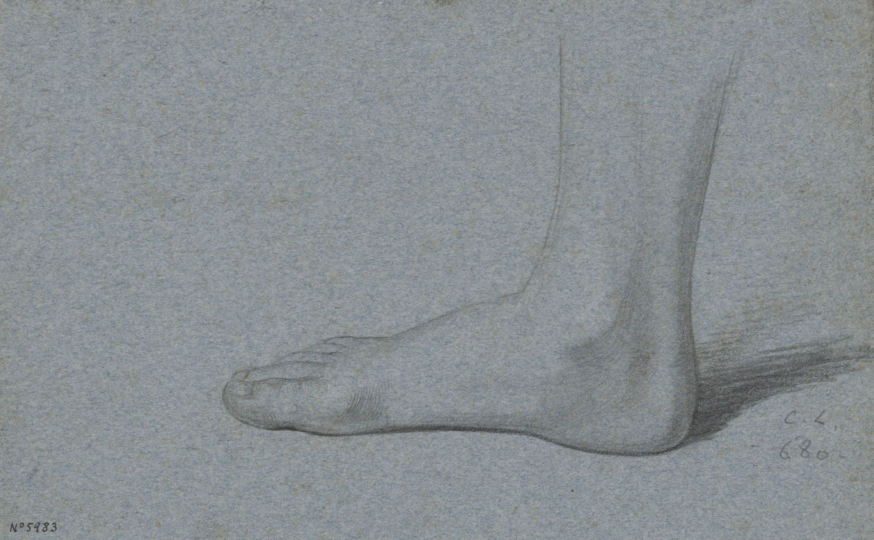 image for: Claudi Lorenzale - Estudi de peu - Cap a 1839-1840