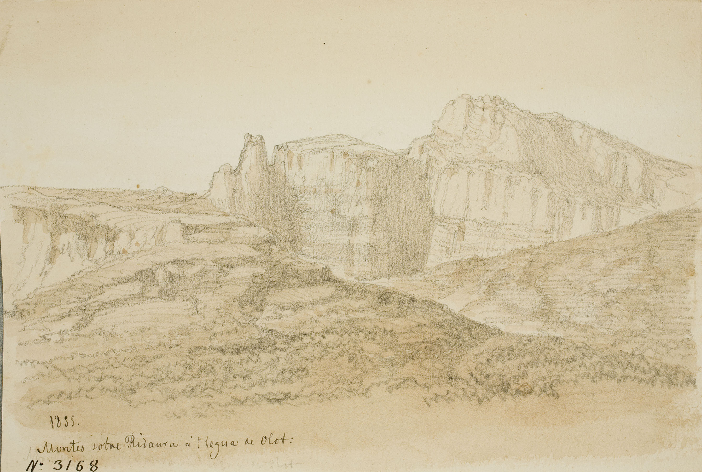 image for: Lluís Rigalt - Montes sobre Ridaura á 1 legua de Olot - 1855