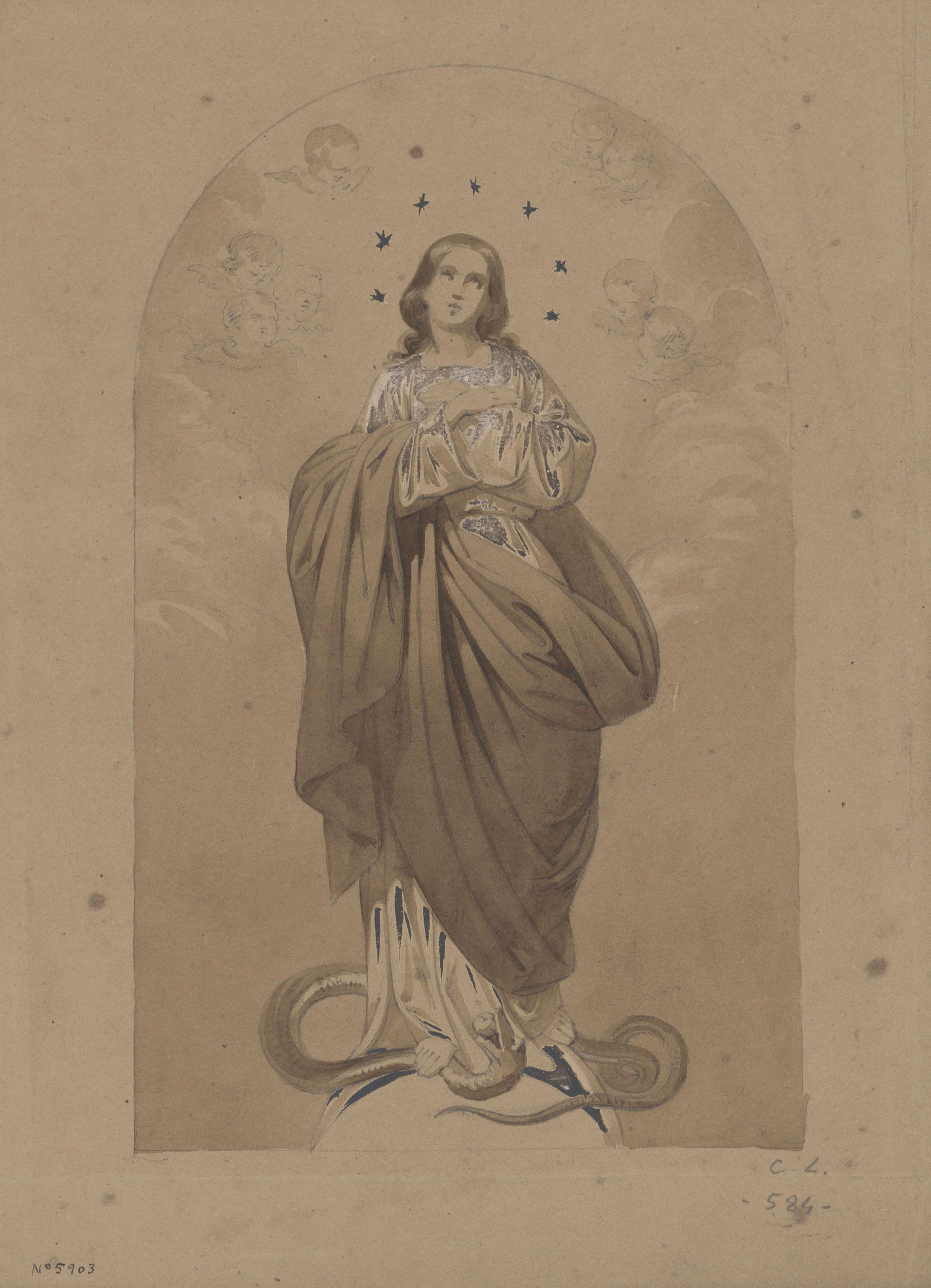 image for: Claudi Lorenzale - Immaculada Concepció - Cap a 1850-1870