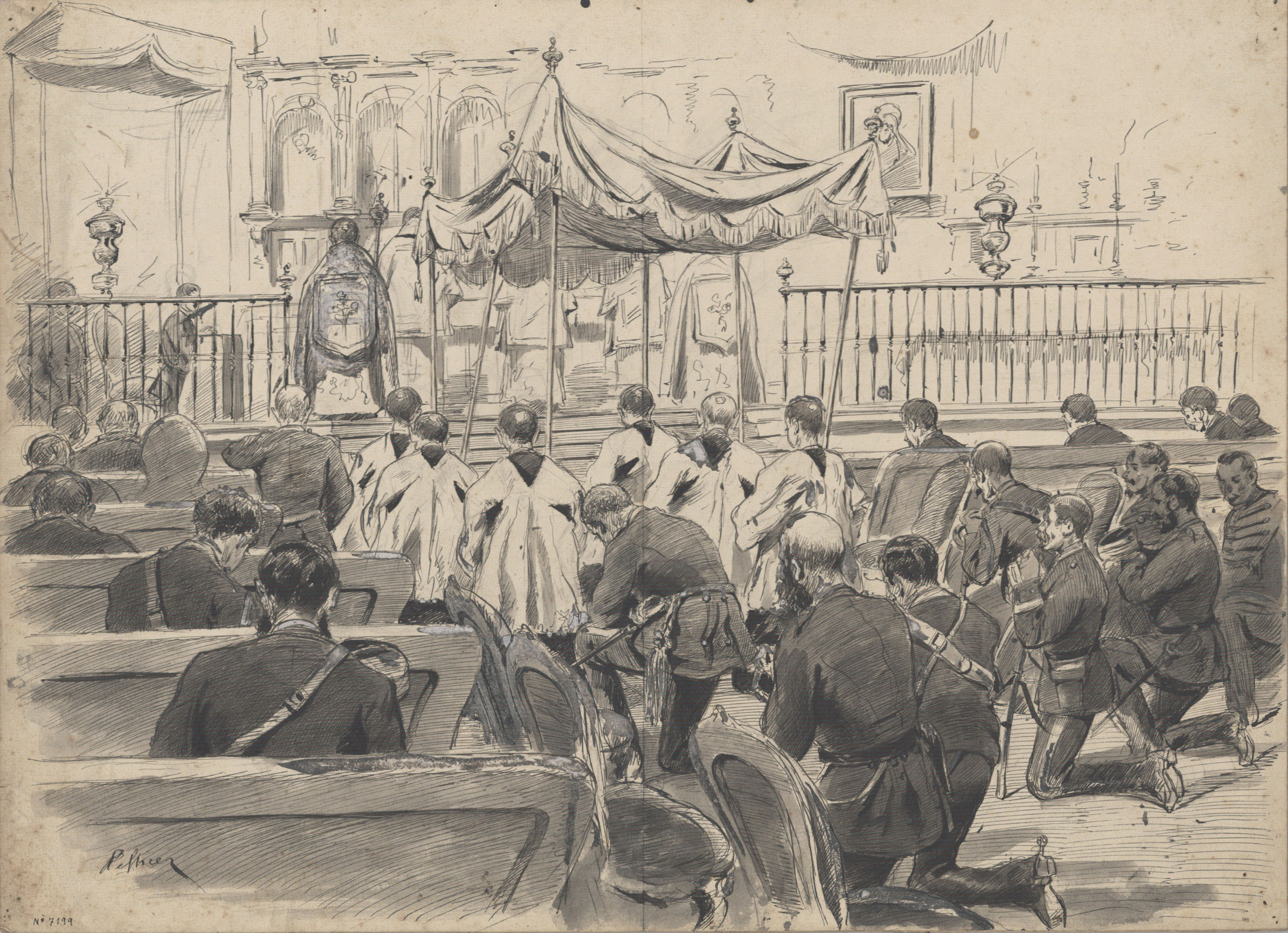 image for: Josep Lluís Pellicer - Missa amb oficials de l&#039;exèrcit - Cap a 1872-1876