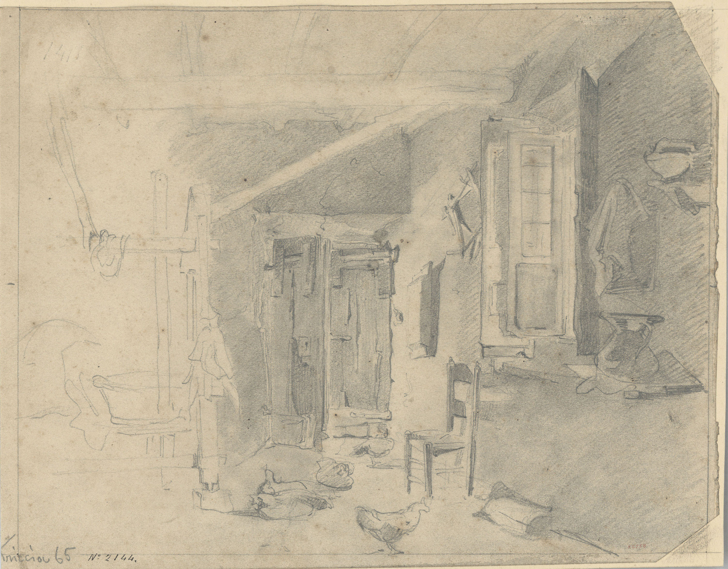 image for: Josep Lluís Pellicer - Interior d&#039;una casa d&#039;Ariccia - 1865