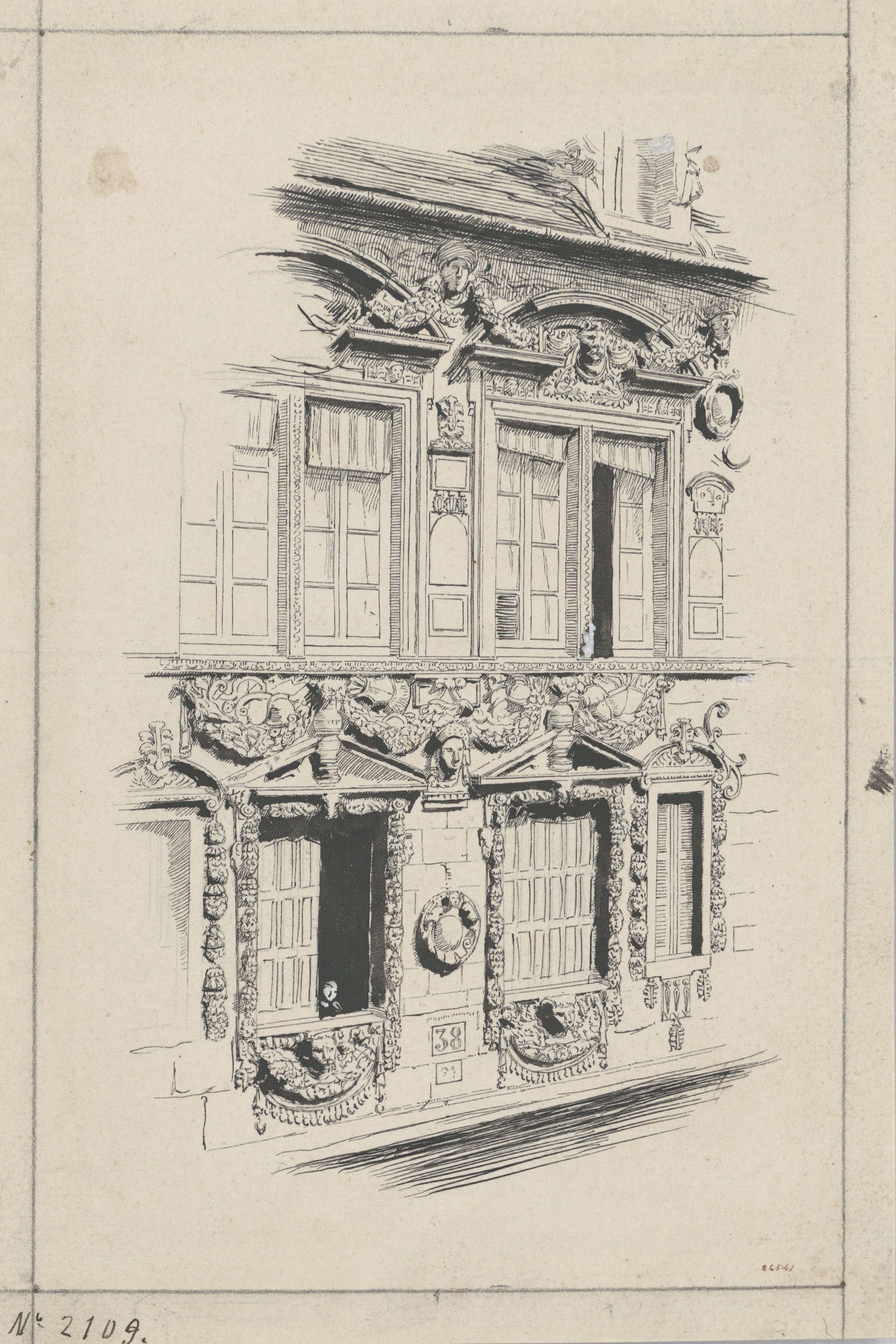 image for: Josep Lluís Pellicer - Façana d&#039;un palauet de Dijon - Cap a 1889