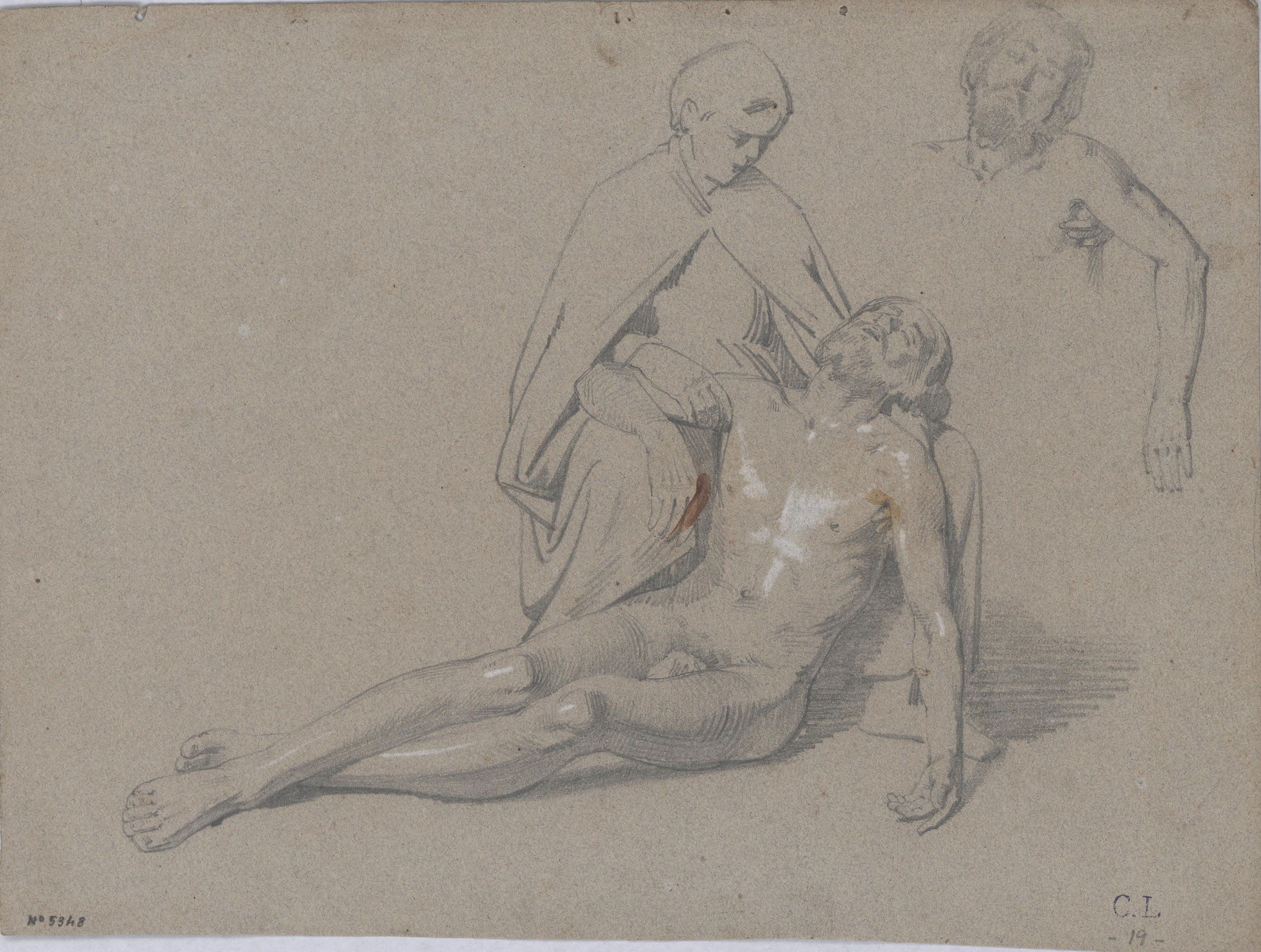 image for: Claudi Lorenzale - Estudi de Pietat per al retaule de Torre del Veguer a Sant Pere de Ribes - Cap a 1877