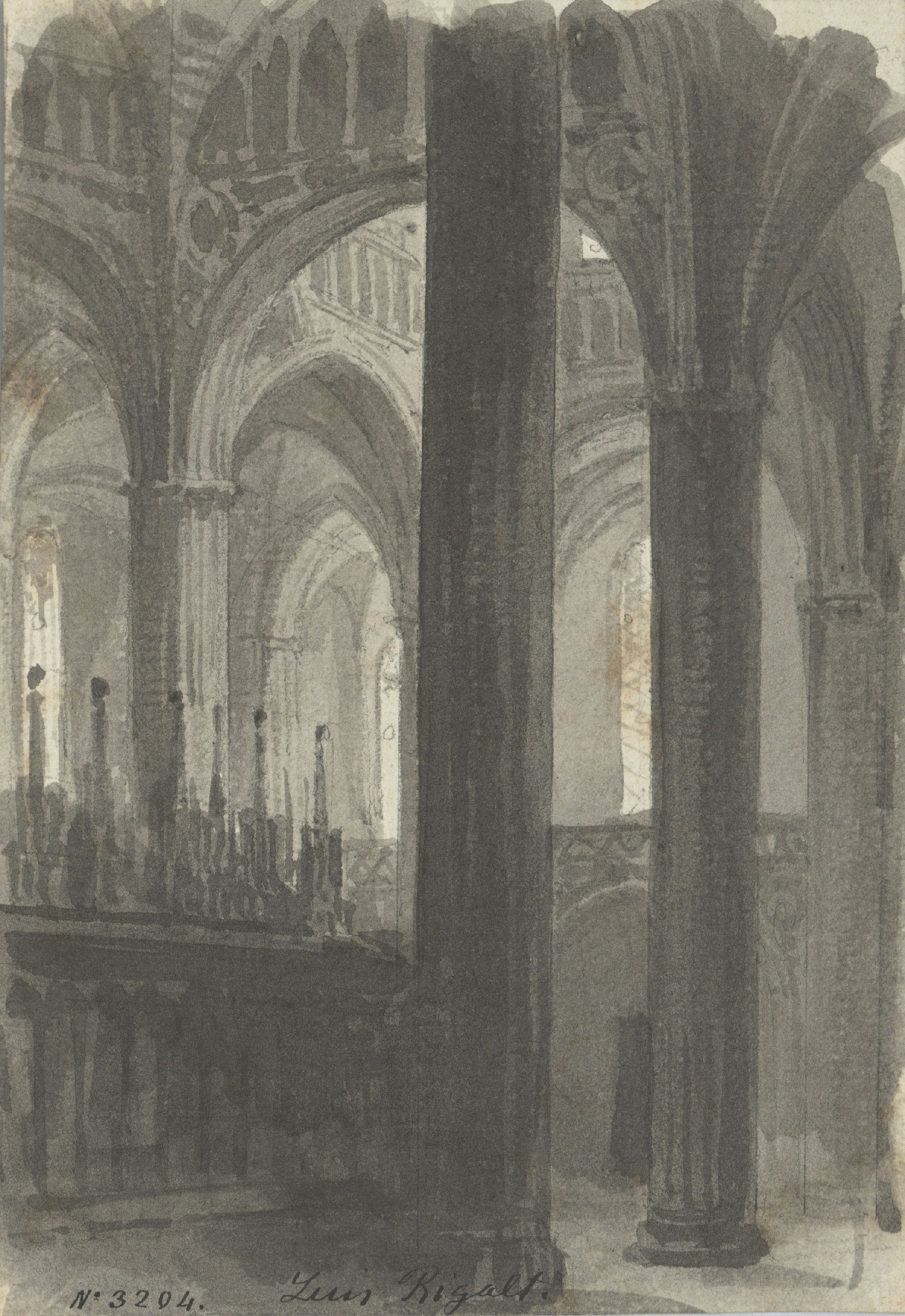 image for: Lluís Rigalt - Interior de la catedral de Barcelona - Cap a 1850-1860