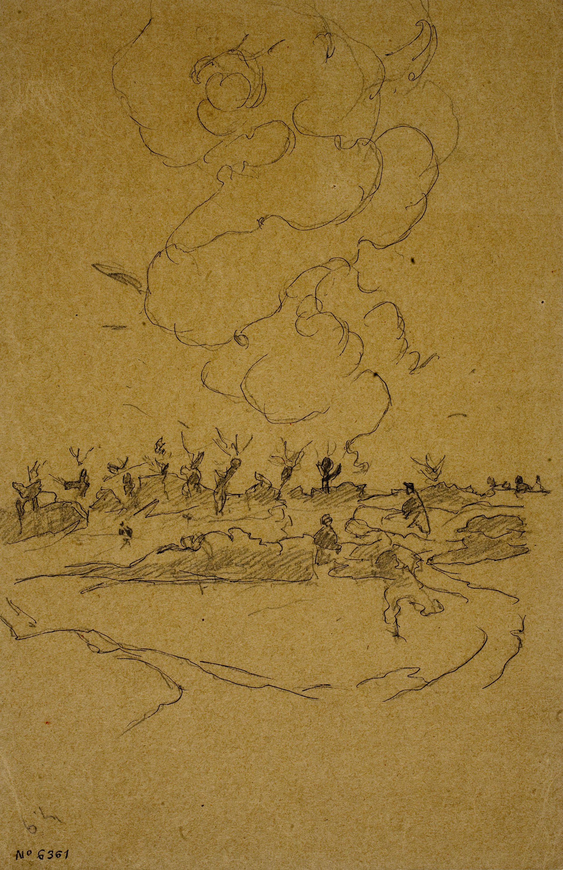 image for: Josep Lluís Pellicer - Incendi al bosc - Cap a 1872-1876