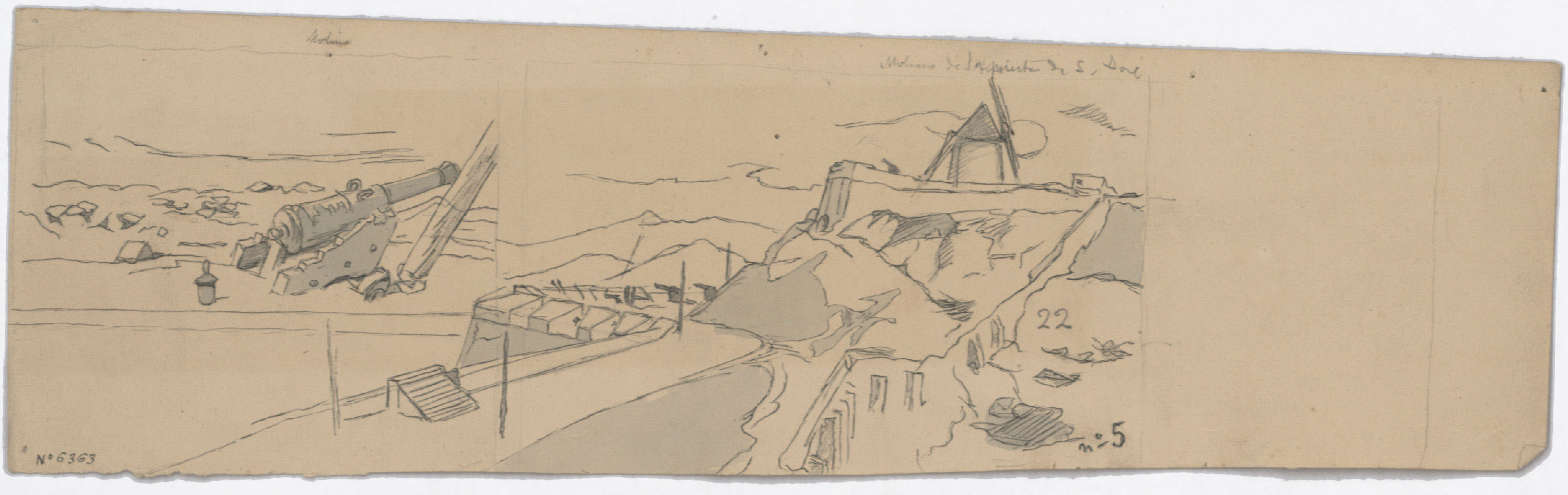 image for: Josep Lluís Pellicer - Molino de la puerta de S. Doré - Cap a 1872-1876