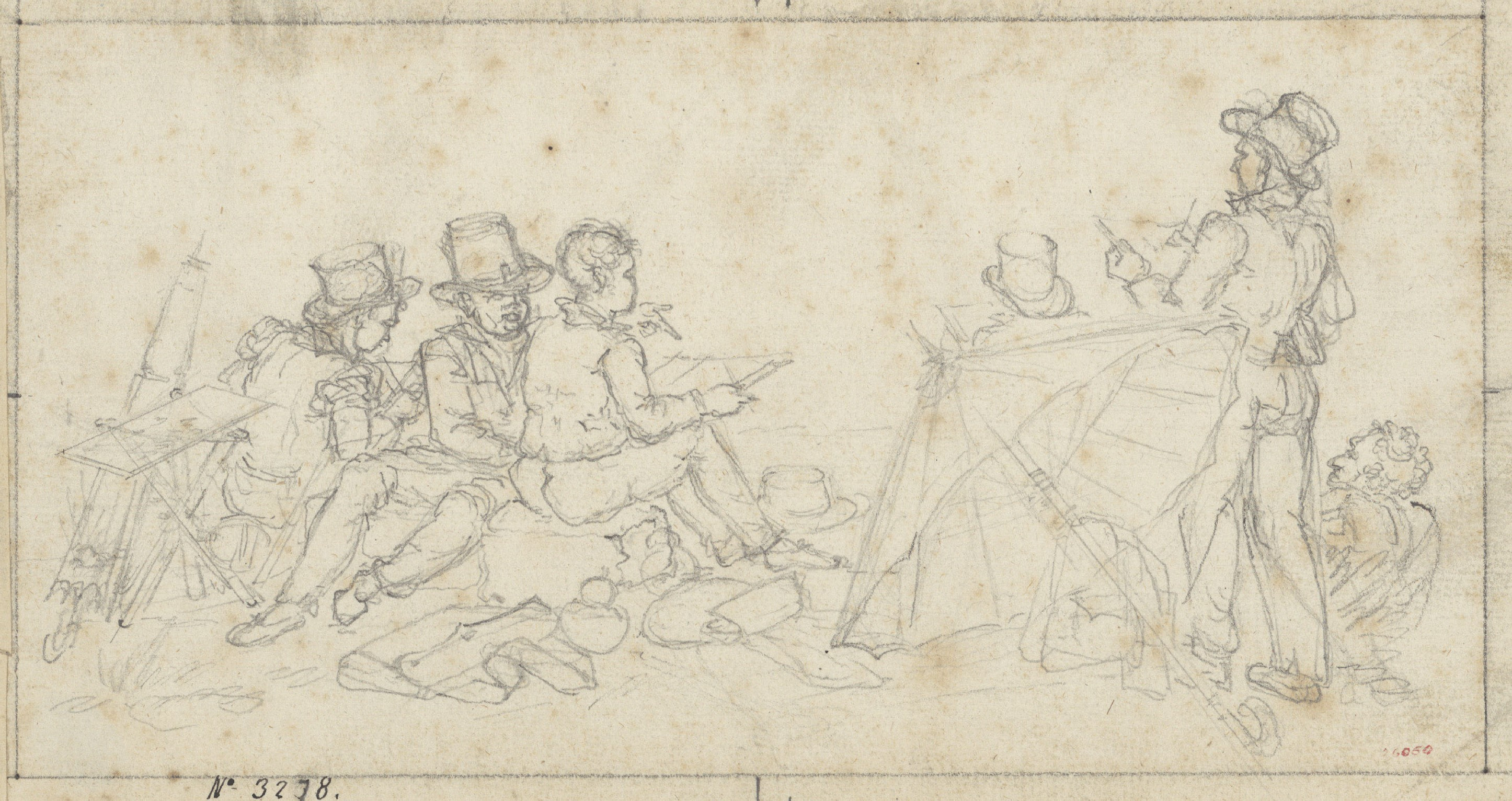 image for: Pau Rigalt - Grup de dibuixants i topògrafs - Cap a 1820-1830