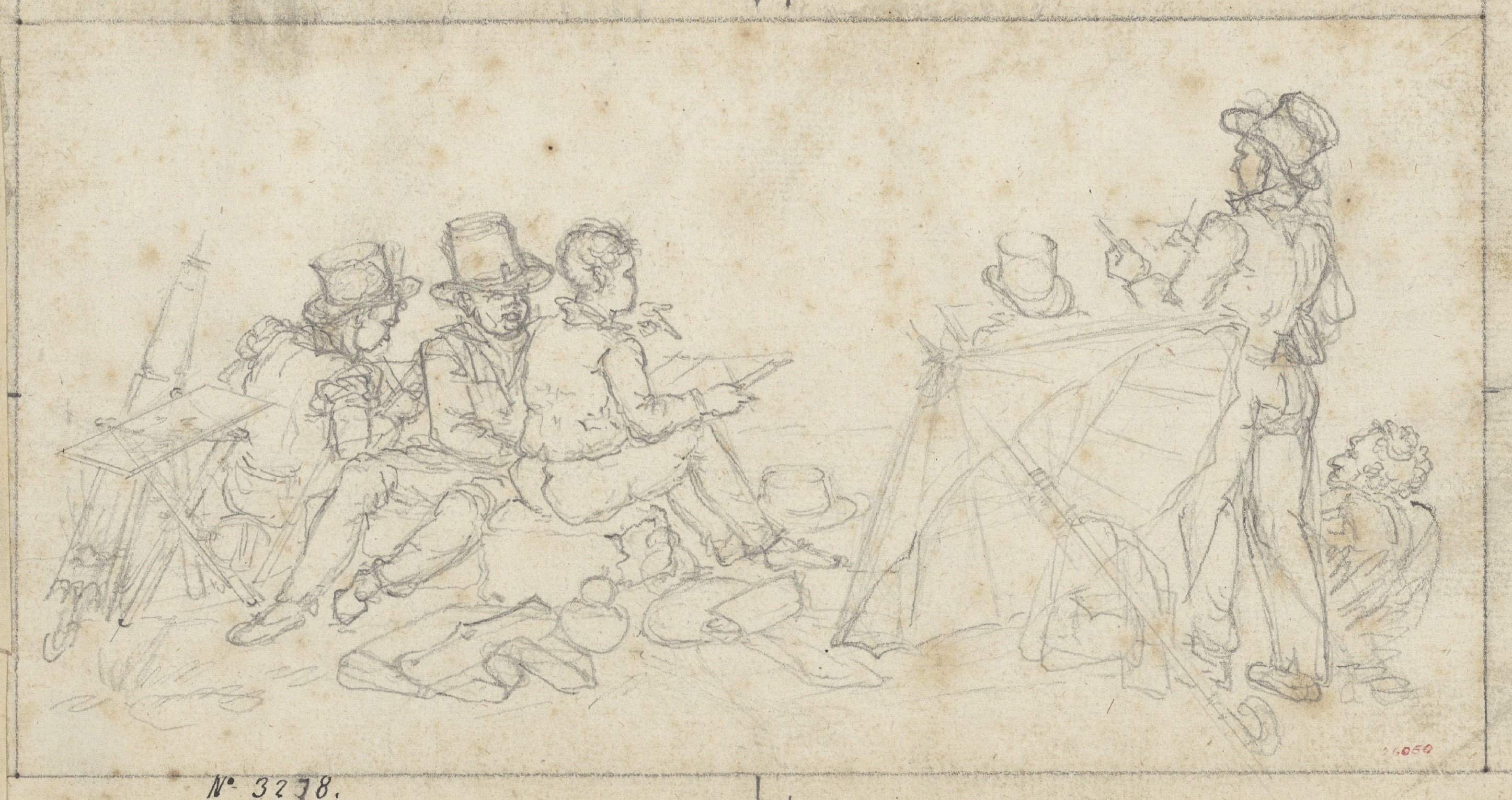 image for: Pau Rigalt - Grup de dibuixants i topògrafs - Cap a 1820-1830