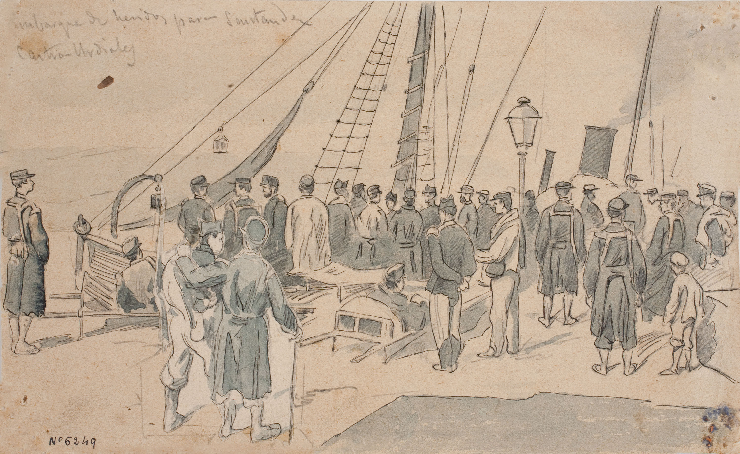 image for: Josep Lluís Pellicer - Embarque de heridos para Santander, Castro Urdiales - Cap a 1872-1876