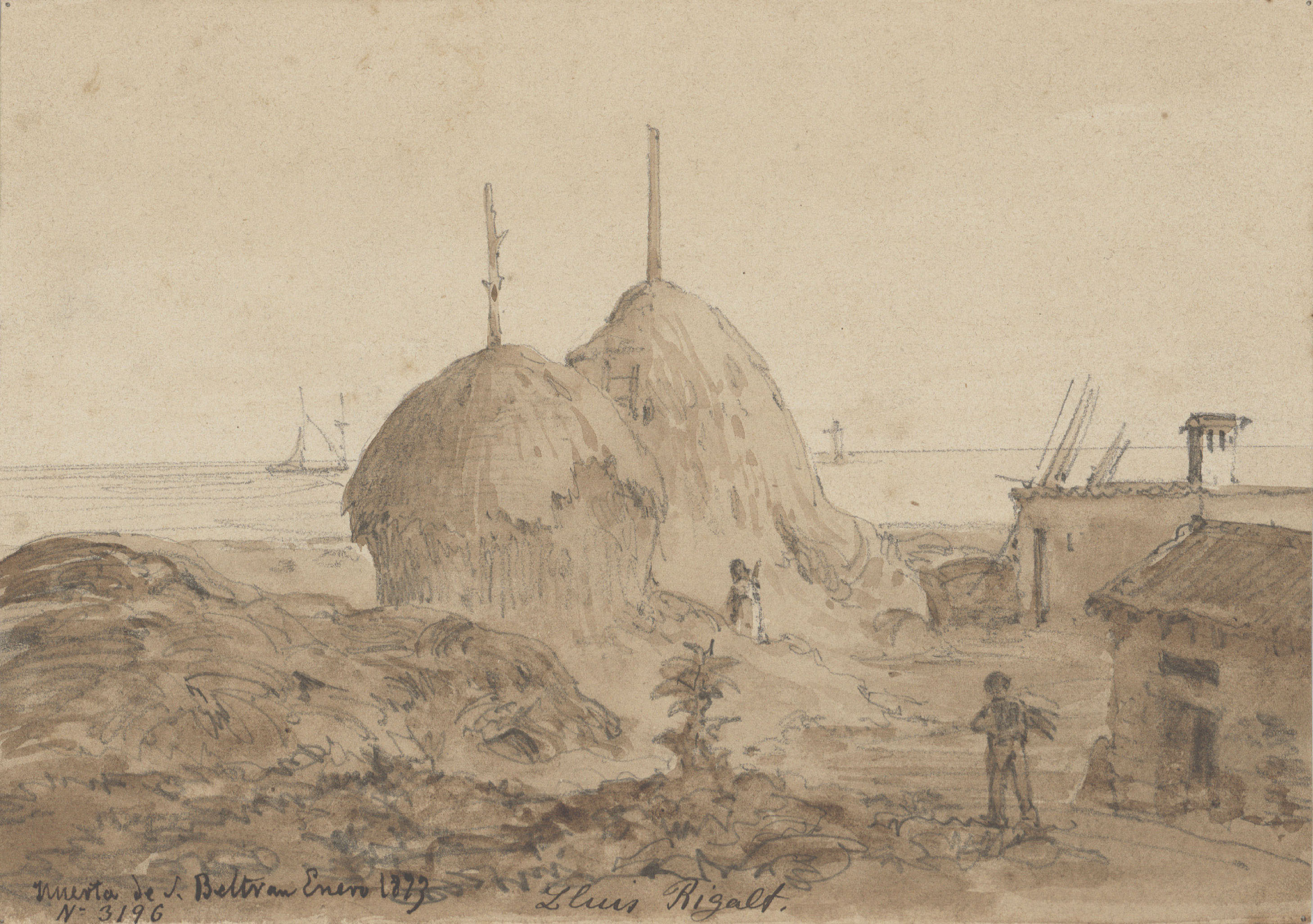 image for: Lluís Rigalt - Huerta de San Beltran - Gener de 1873