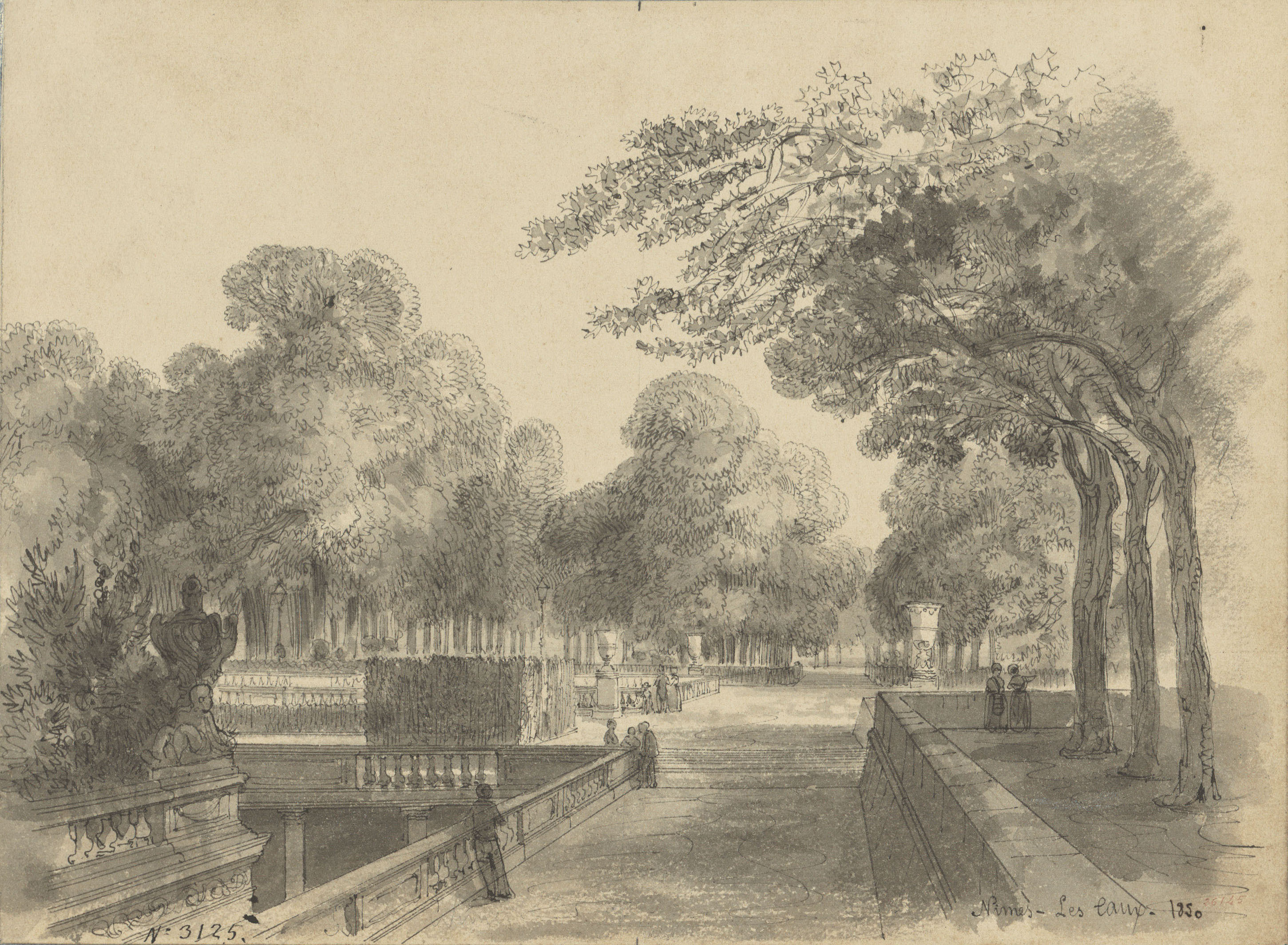 image for: Lluís Rigalt - Les Eaux (Nimes) - 1850