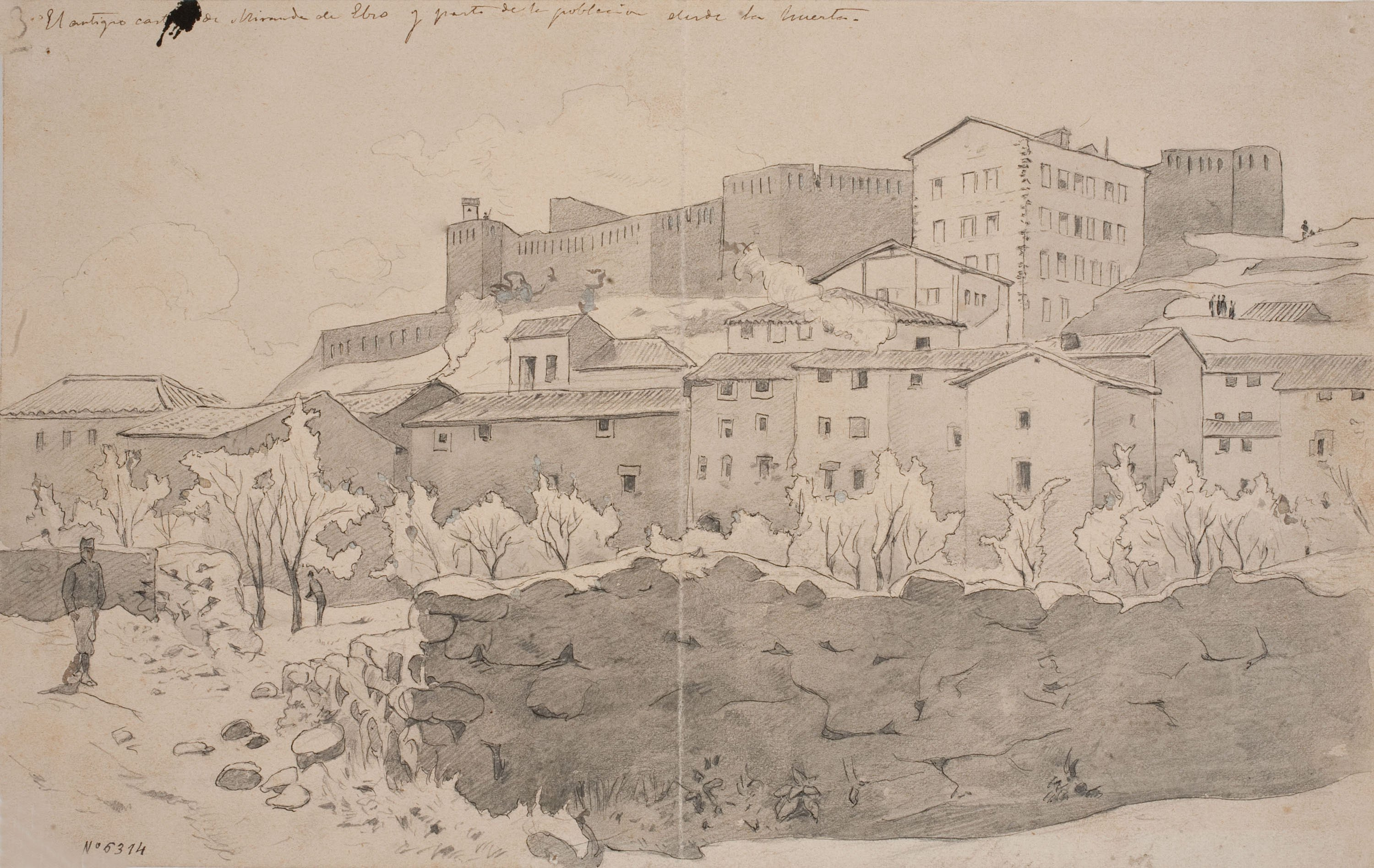 image for: Josep Lluís Pellicer - El antiguo castillo de Miranda de Ebro - 1875