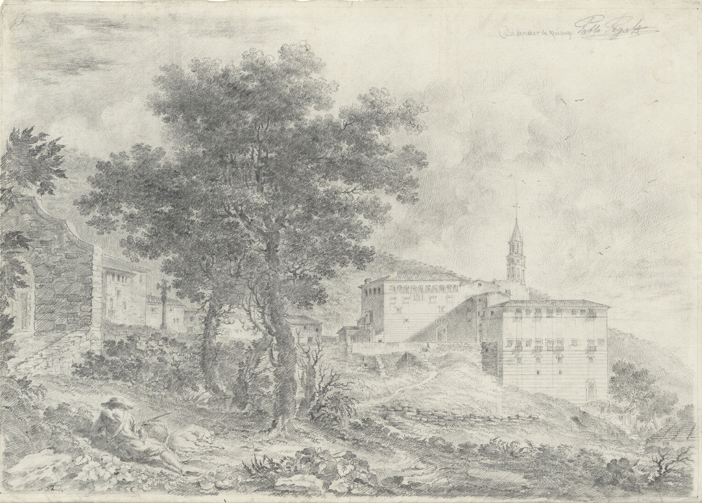 image for: Pau Rigalt - Monestir de Sant Jeroni de la Vall d&#039;Hebron - Cap a 1825-1830