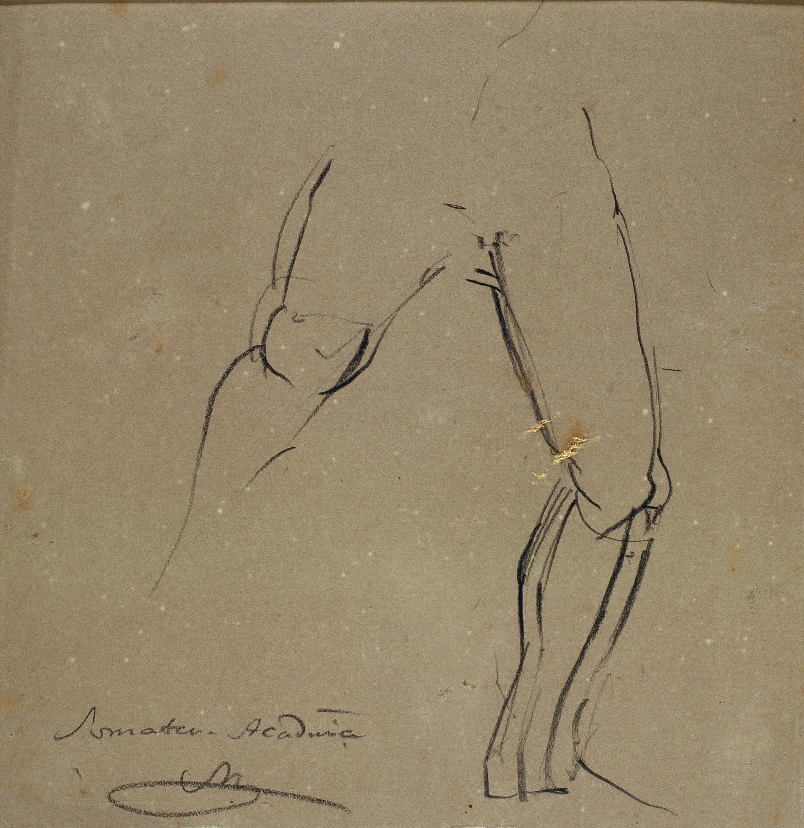 image for: Ramon Martí i Alsina - Estudi de part inferior del cos per al quadre «El Somatent del Bruc» - Cap a 1866