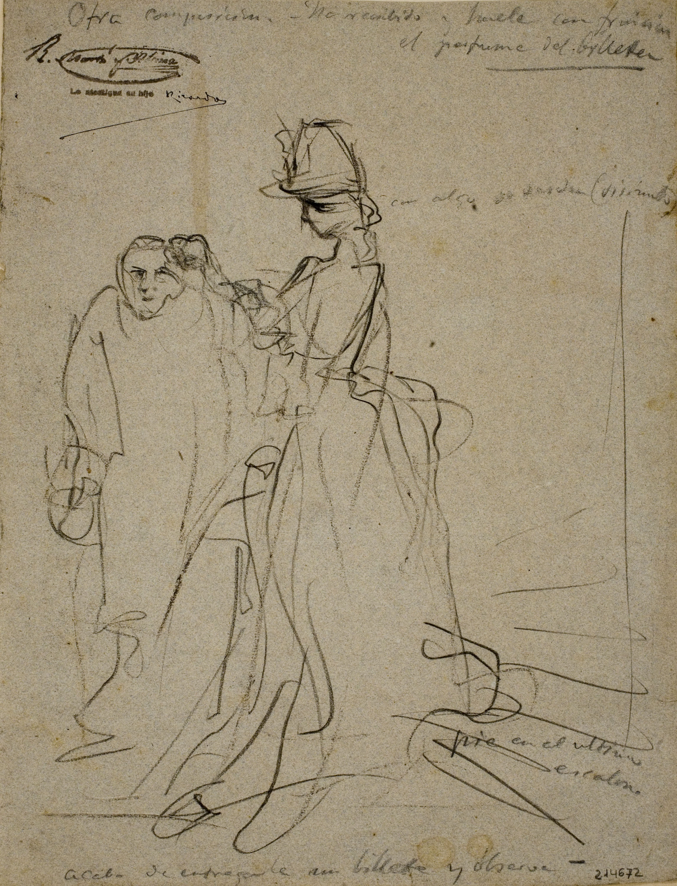 image for: Ramon Martí i Alsina - Dues figures - Cap a 1870-1880