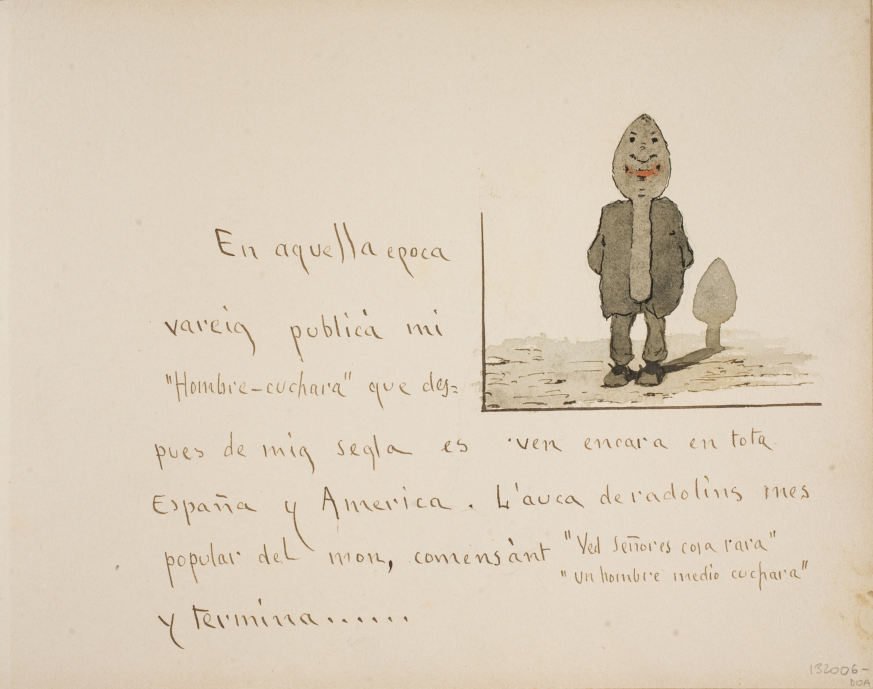 image for: Modest Urgell - El hombre cuchara (anvers) / El «casero» (revers) - 1918