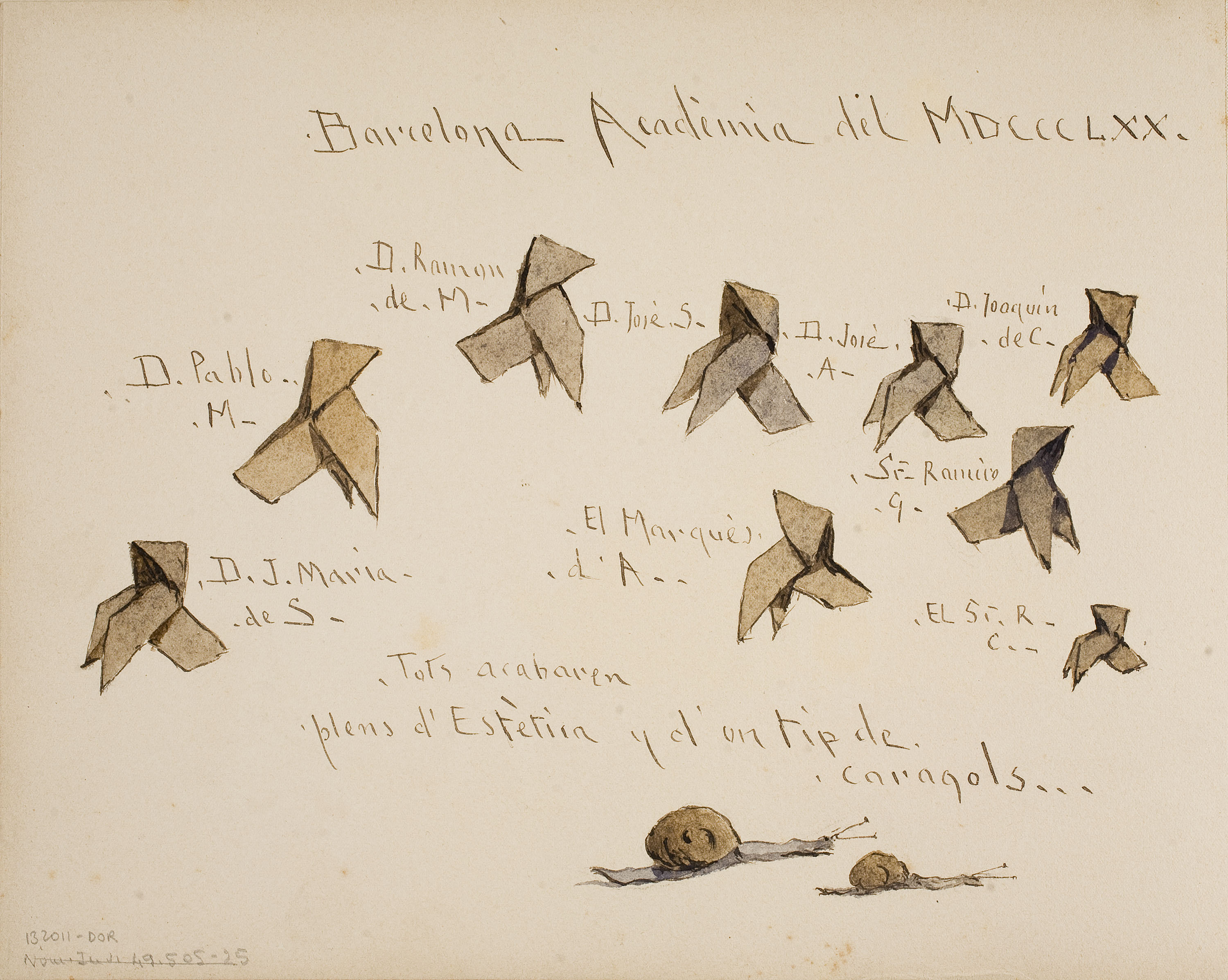 image for: Modest Urgell - El hombre cuchara (anvers) / Barcelona Acadèmia del MDCCCLXX (revers) - 1918 [1]