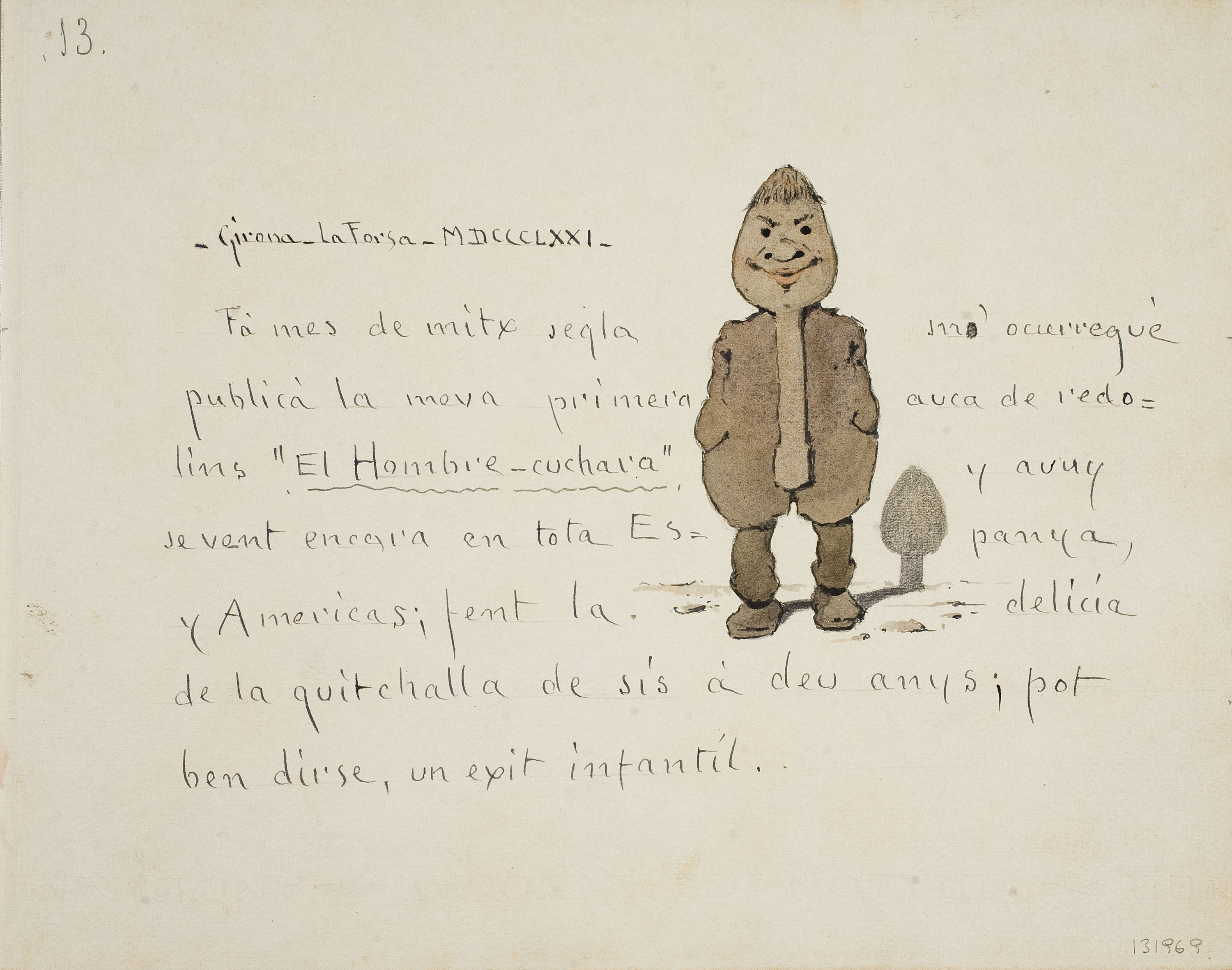 image for: Modest Urgell - El hombre cuchara - Cap a 1918