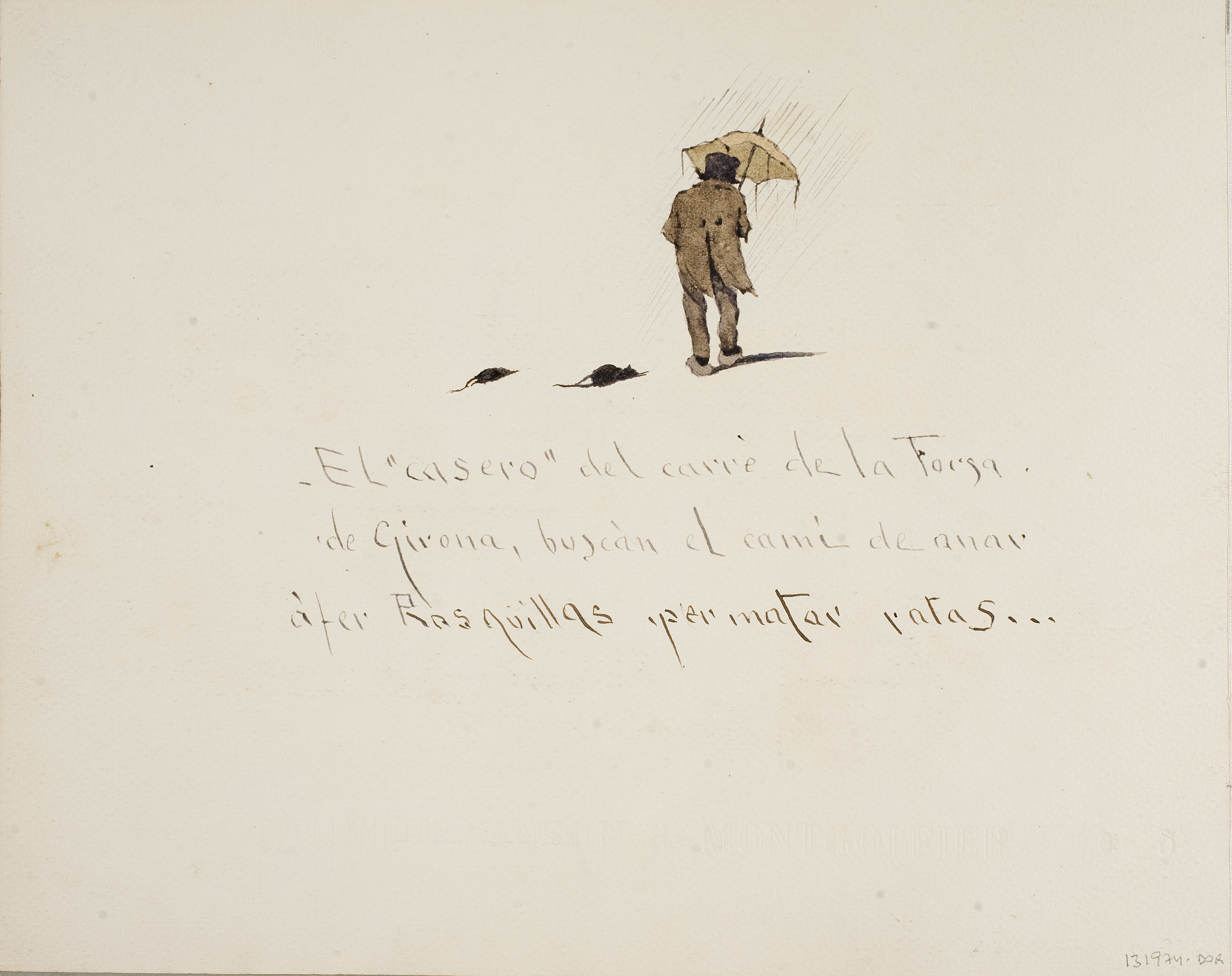 image for: Modest Urgell - El «casero» (anvers) / El «casero» (revers) - Cap a 1918 [1]