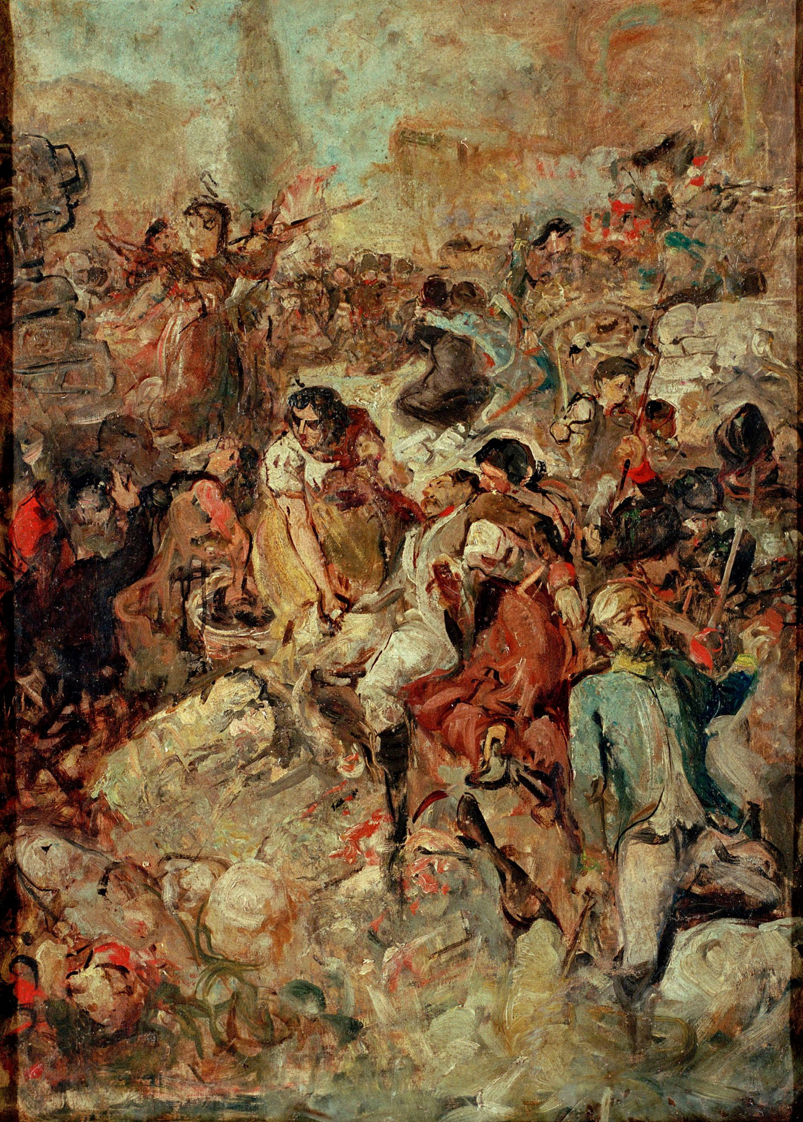 image for: Ramon Martí i Alsina - Esbós per a ««La Companyia de Santa Bàrbara»» - Cap a 1891