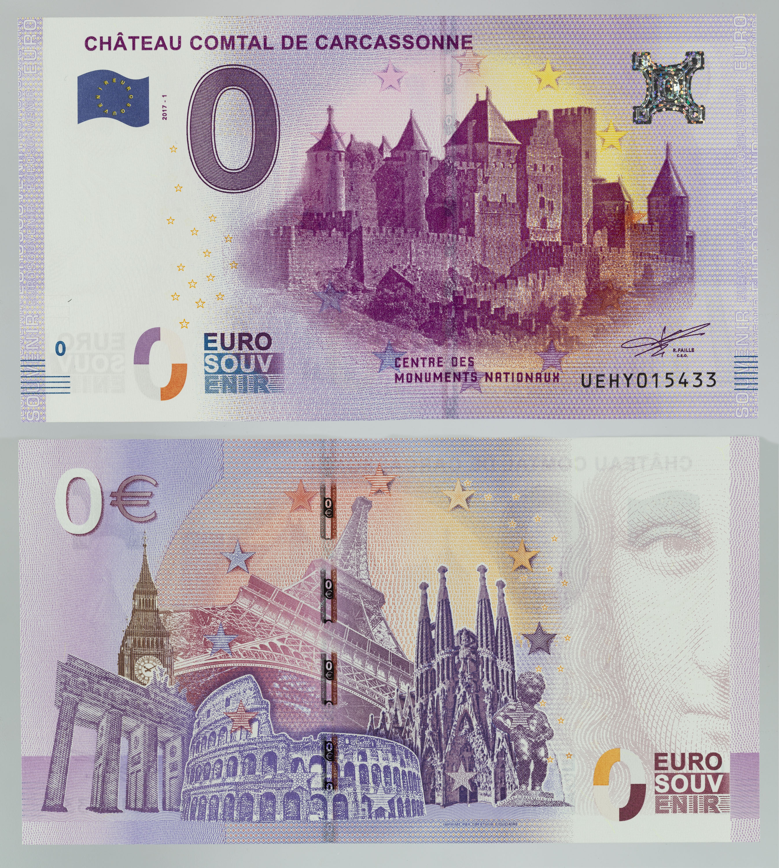 image for: Anònim - Euro souvenir per valor de 0€, Castell de Carcassonne - 2017