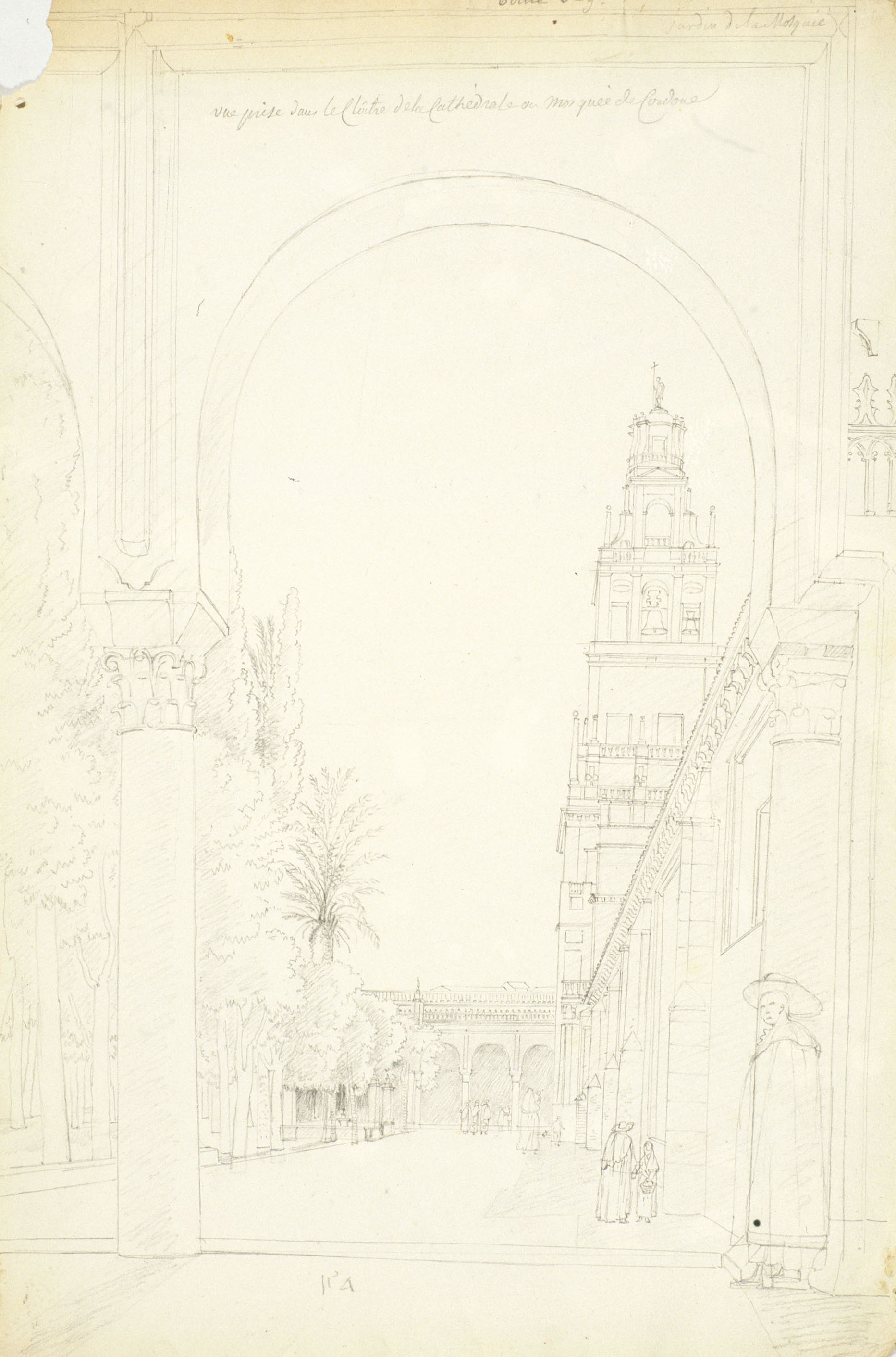image for: François Ligier - Jardí i claustre de la mesquita de Còrdova - Cap a 1801-1803