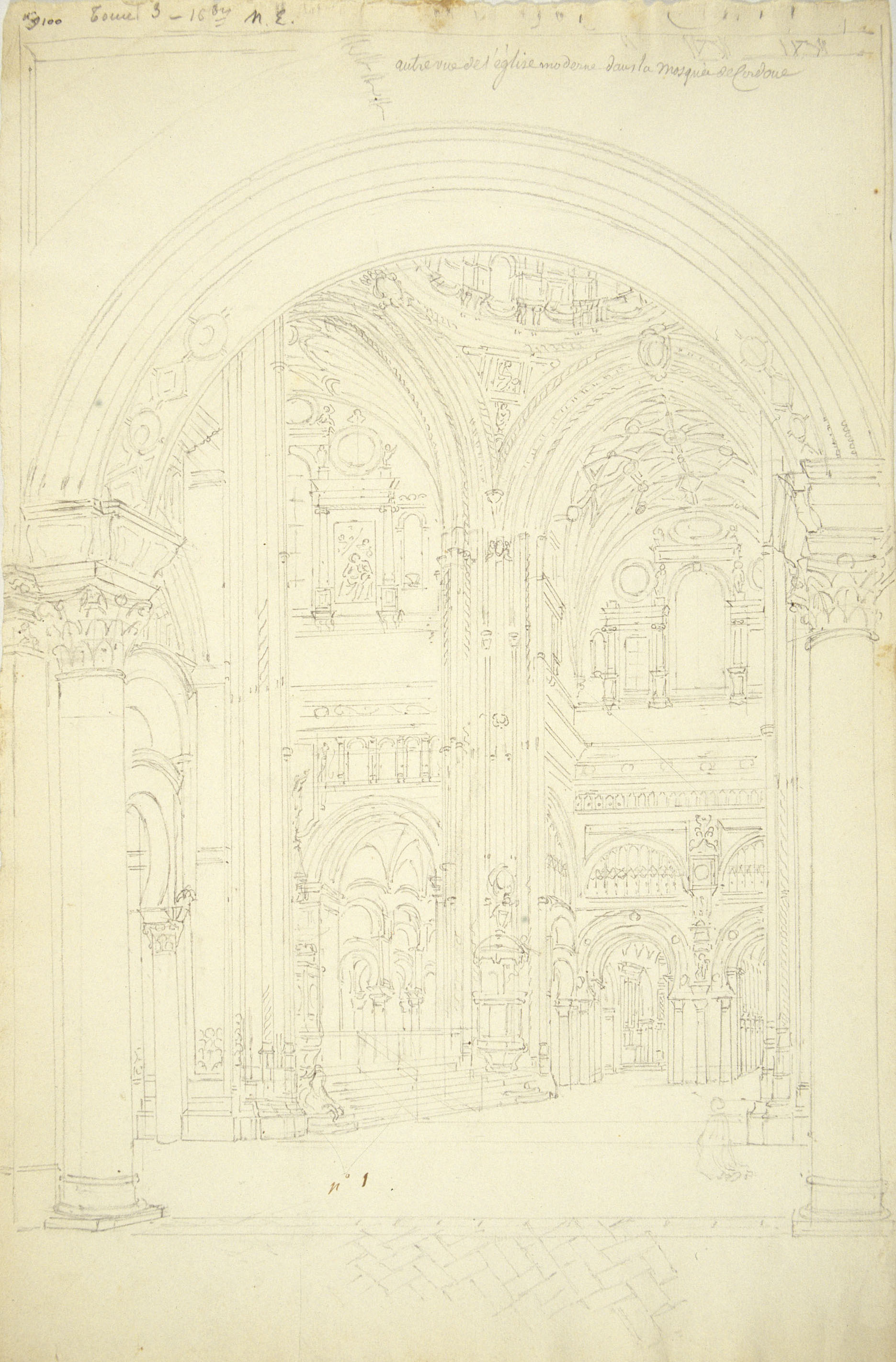 image for: François Ligier - Interior de la catedral de Còrdova - Cap a 1801-1803