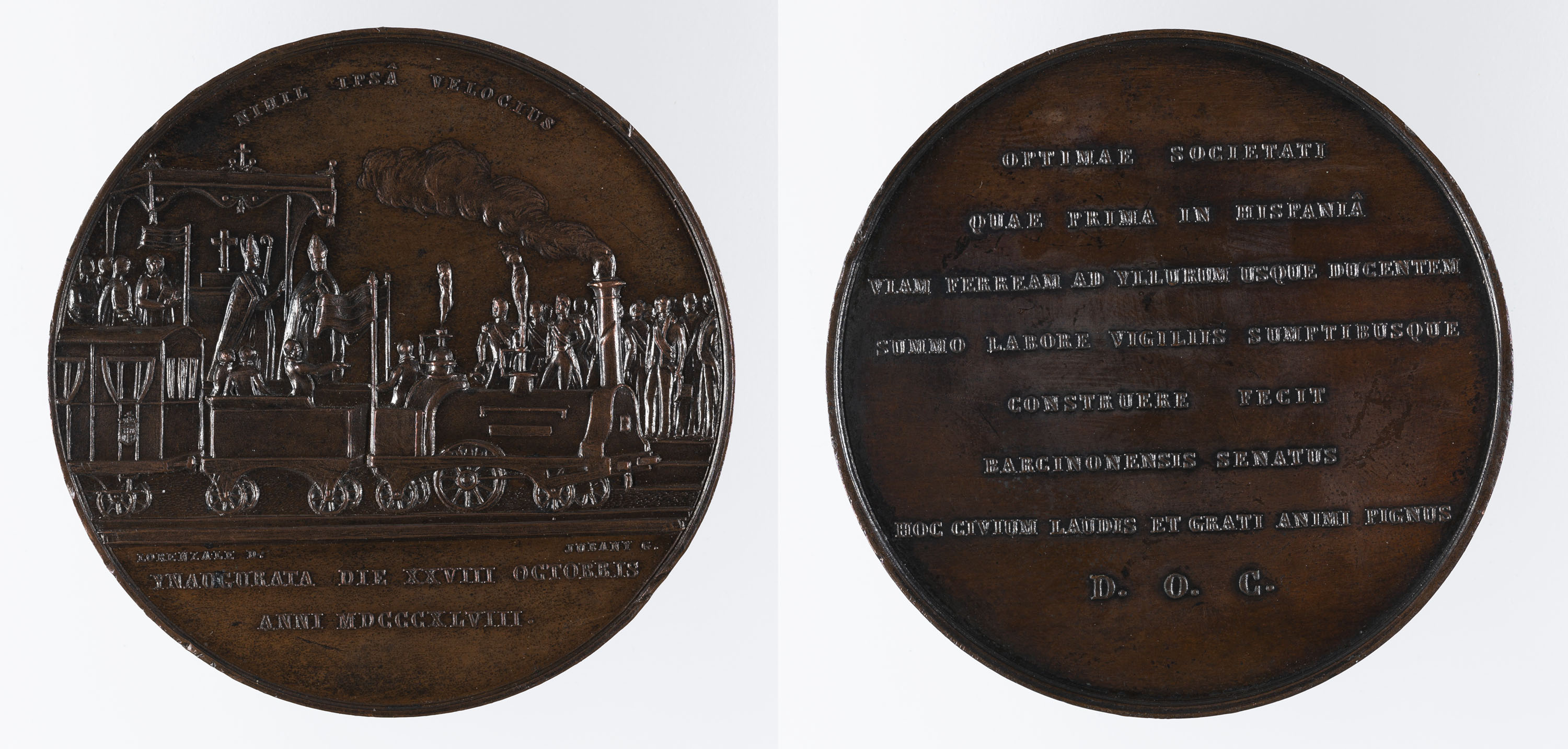 image for: Claudi Lorenzale - Inauguració de la línia de ferrocarril Barcelona-Mataró - 1848
