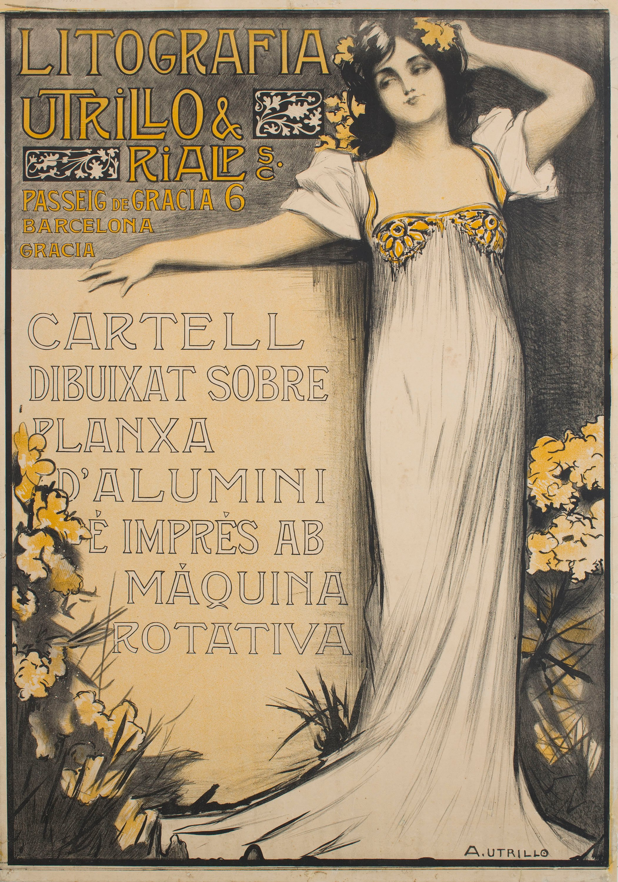 image for: Antoni Utrillo - Litografia Utrillo &amp; Rialp S. C - Cap a 1900