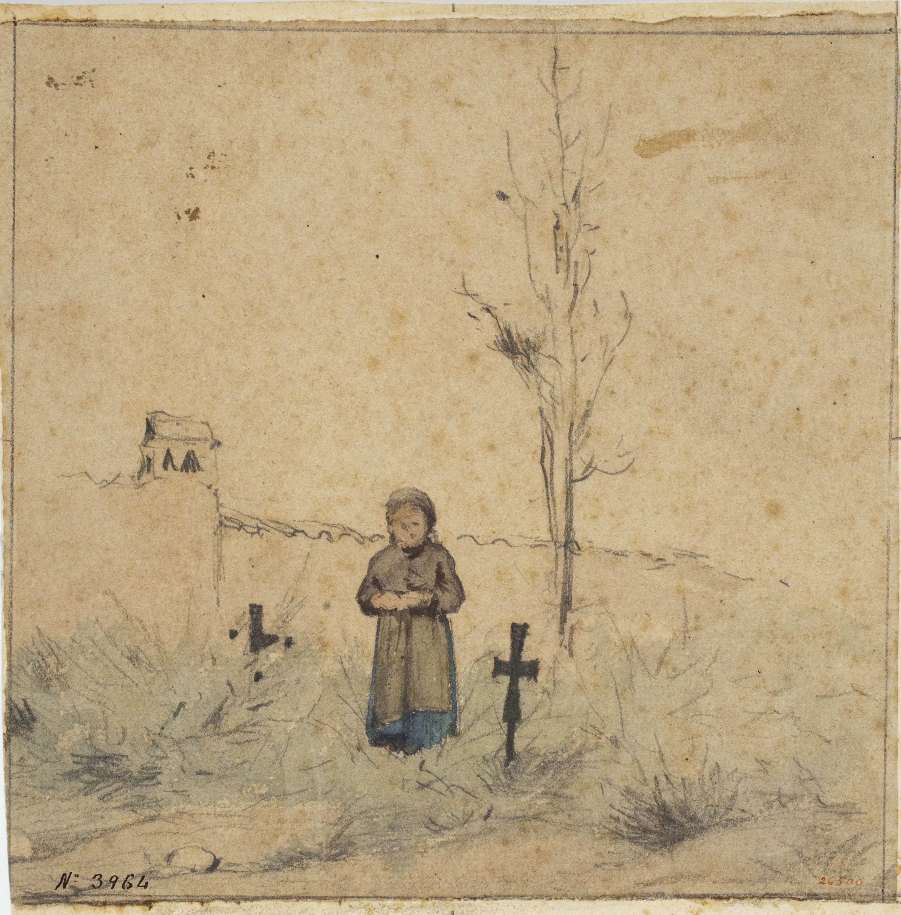 image for: Modest Urgell - Nena en un cementiri - Cap a 1880