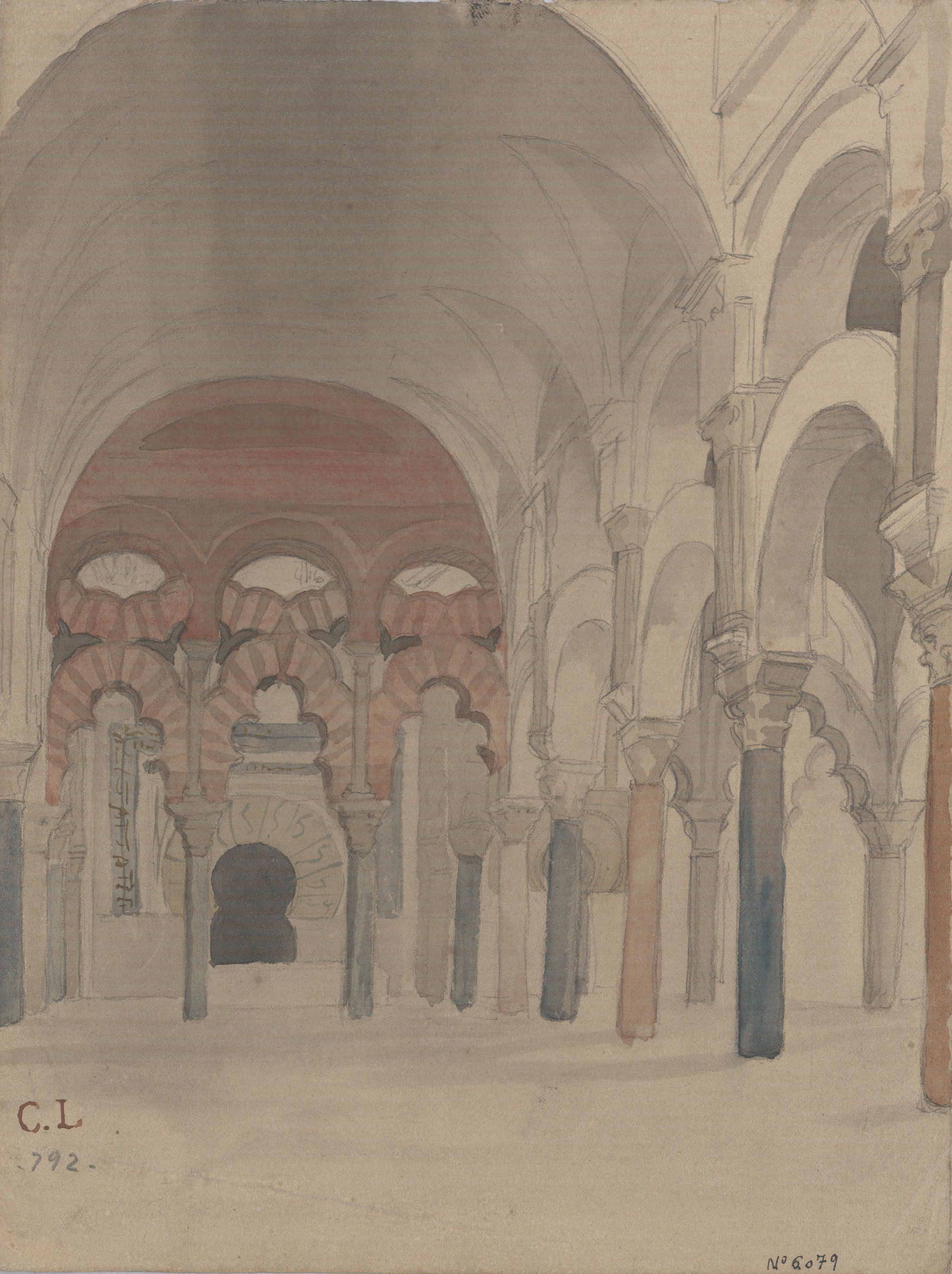 image for: Claudi Lorenzale - Nau que condueix al Mihrab de la Mesquita de Còrdova - Cap a 1840-1850