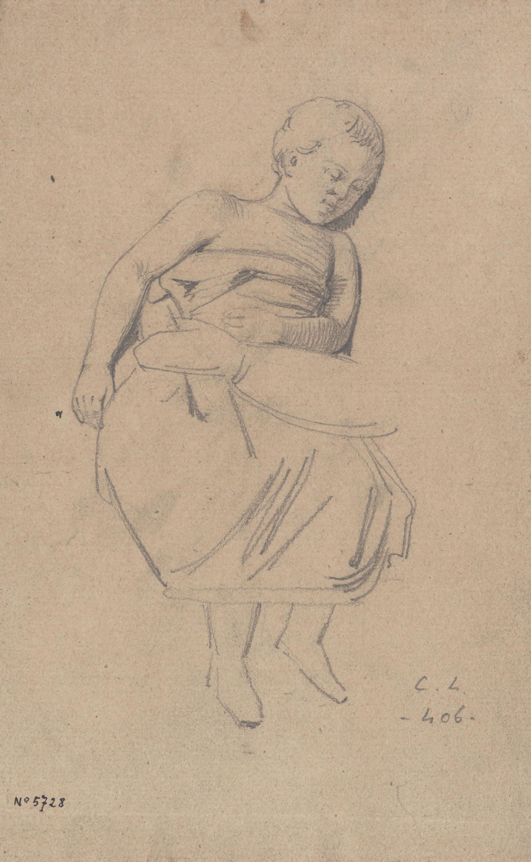 image for: Claudi Lorenzale - Nen dormint - Cap a 1850-1870