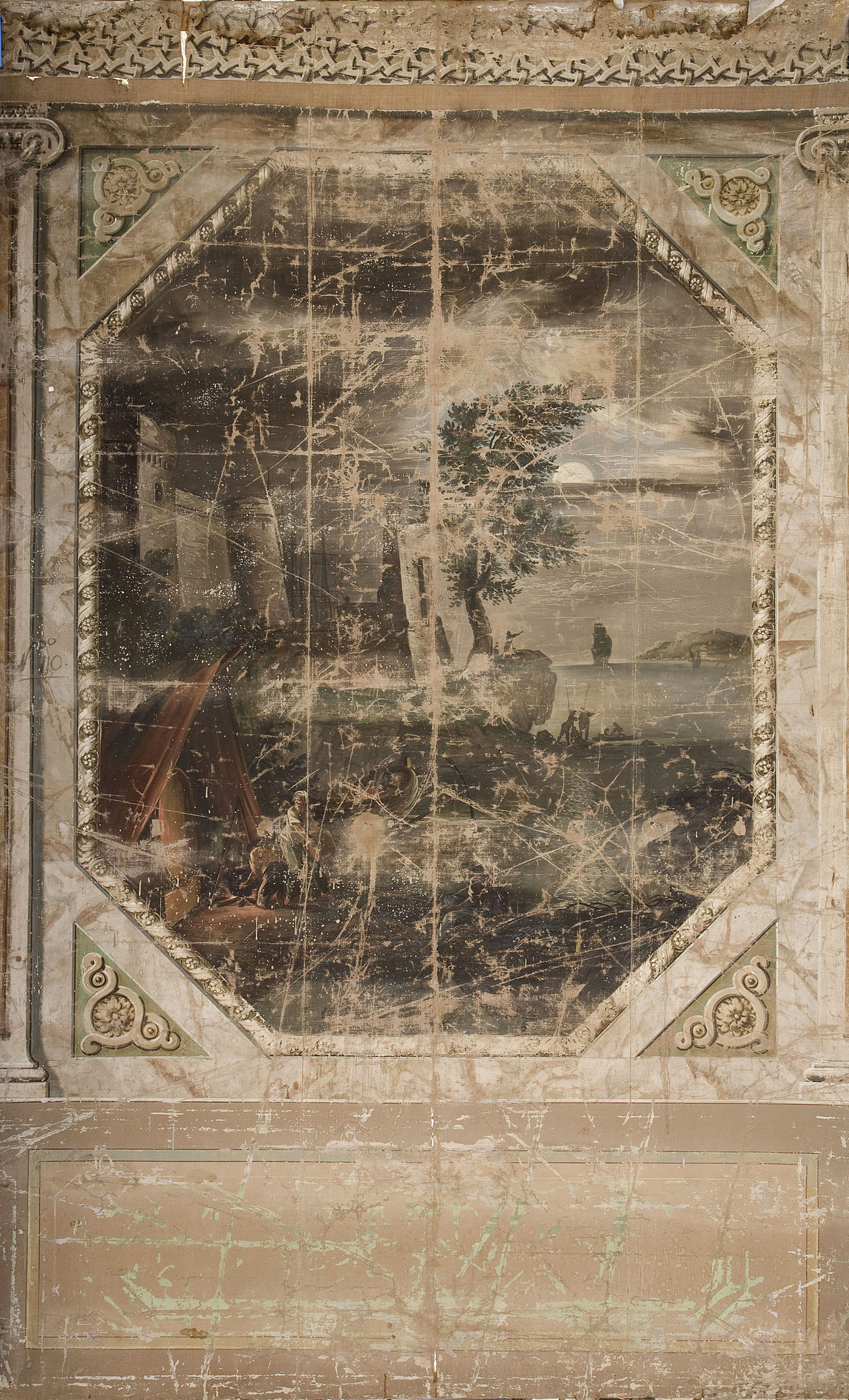 image for: Francesc Pla Duran dit El Vigatà - Paisatge amb un castell a la vora del mar - Entre 1790-1800